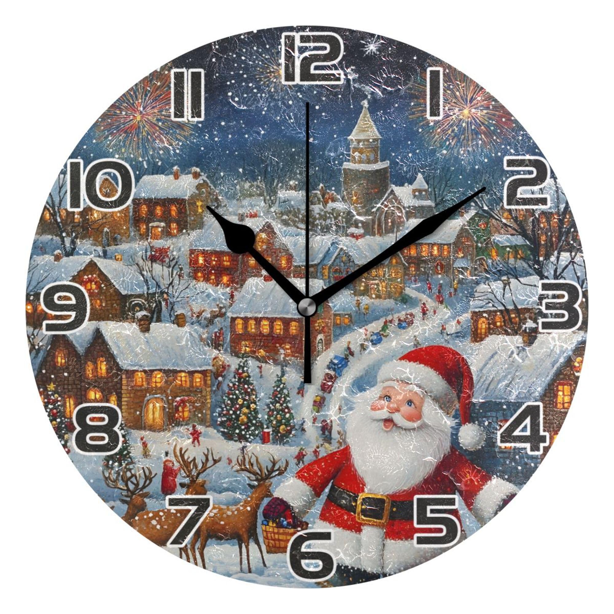 Horloges Pendules Murales Cuisine et Salon Père Noël 202B8644 sans Bruit