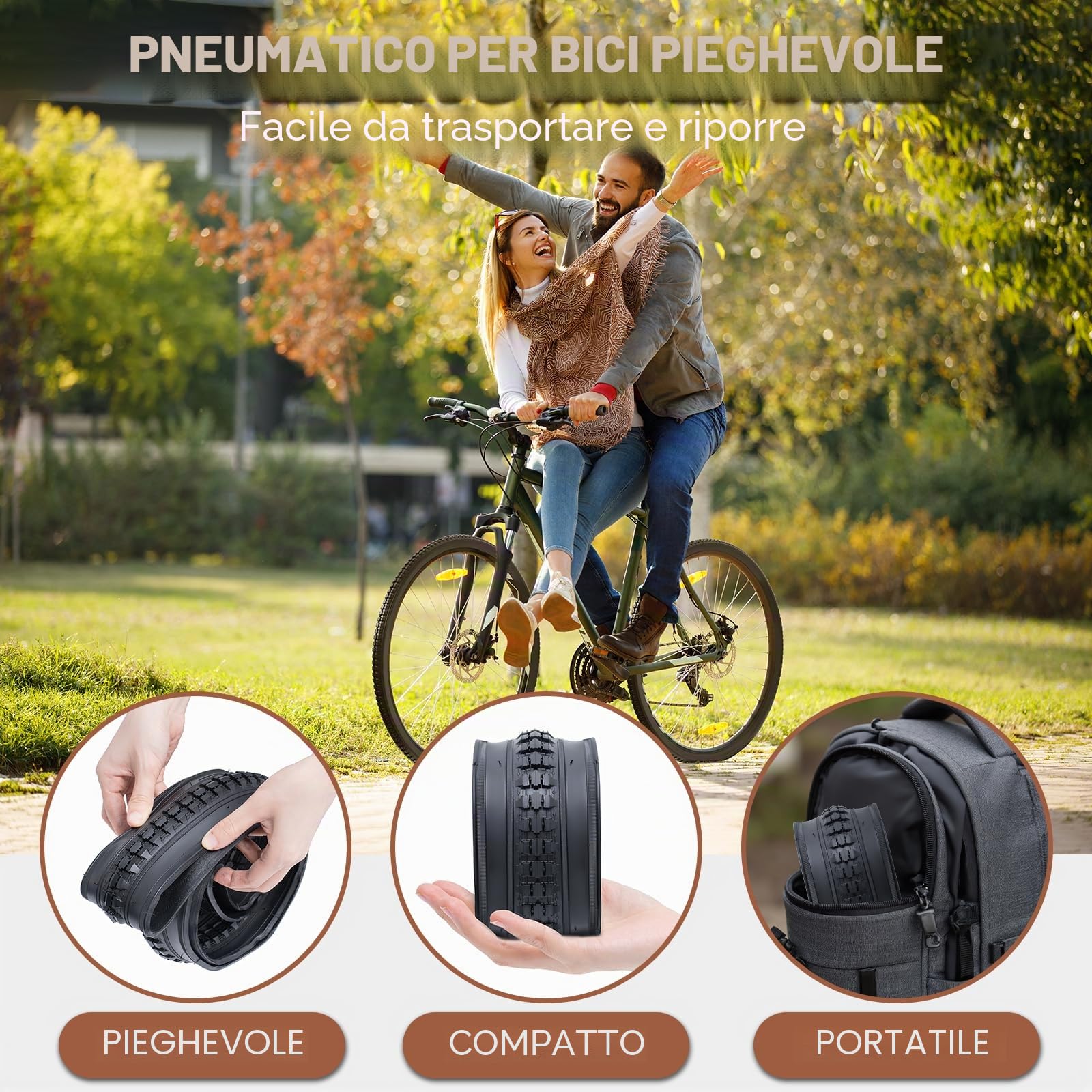 2 Pzs, 26x1 3/8 Pneumatici per bici, Durevole pieghevole 26 pollici 37-590 26 x 1 3/8 Pneumatici per bicicletta da strada, Pneumatici di ricambio per bici da strada, Copertoncino