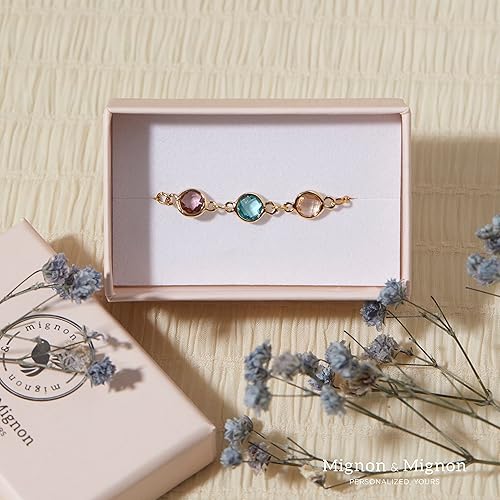 Miniatura 3 de Custom Birthstone Bracelet For Women Mother's Day Gift From Daughter Gifts For Mom Personalized For Her Personalized Family Bracelet Birthstone
