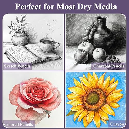 Miniatura 108 de Cuaderno de bocetos de 9 x 12 pulgadas, bloc de bocetos con espiral superior, paquete de 1 bloc de 100 hojas (68 libras/3.53 oz/m² - 100 g/m2)