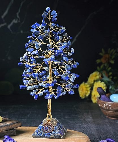 Miniatura 130 de Árbol de la vida de chakras de aventurina amarilla, árbol de cristal para energía positiva, decoración de Feng Shui, árbol de piedras preciosas