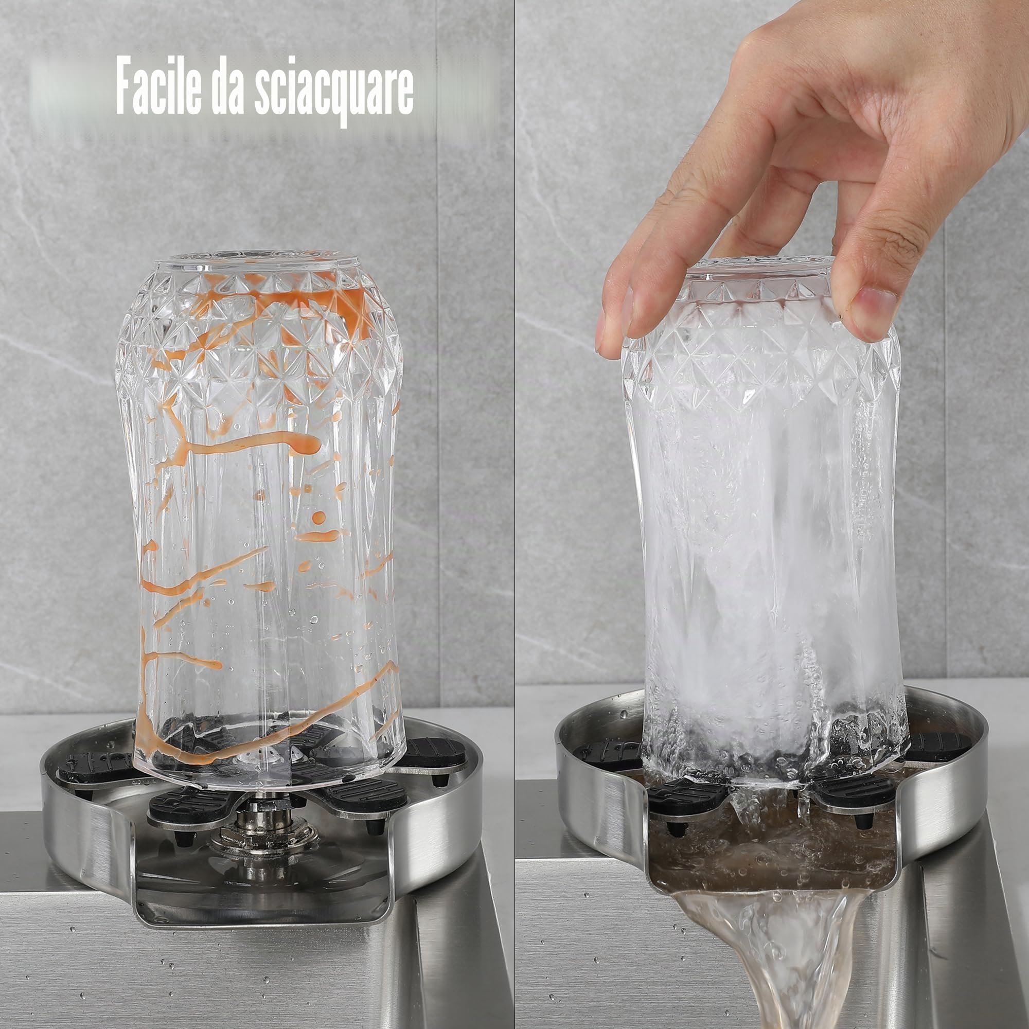 Lavabicchieri Lavandino, Lava Bicchieri Lavandino, Sciacquatrice Del Circuito Dell'Acqua, Sciacquatrice Automatica Per Vetro Per Bar Caffetteria Ristorante