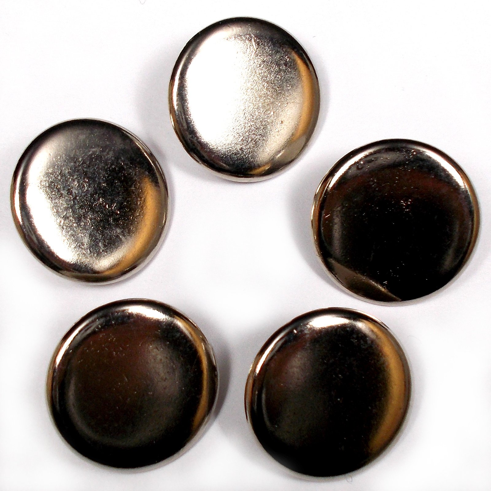 Plain Metal Blazer Buttons Silver Colour (5, 15mm)