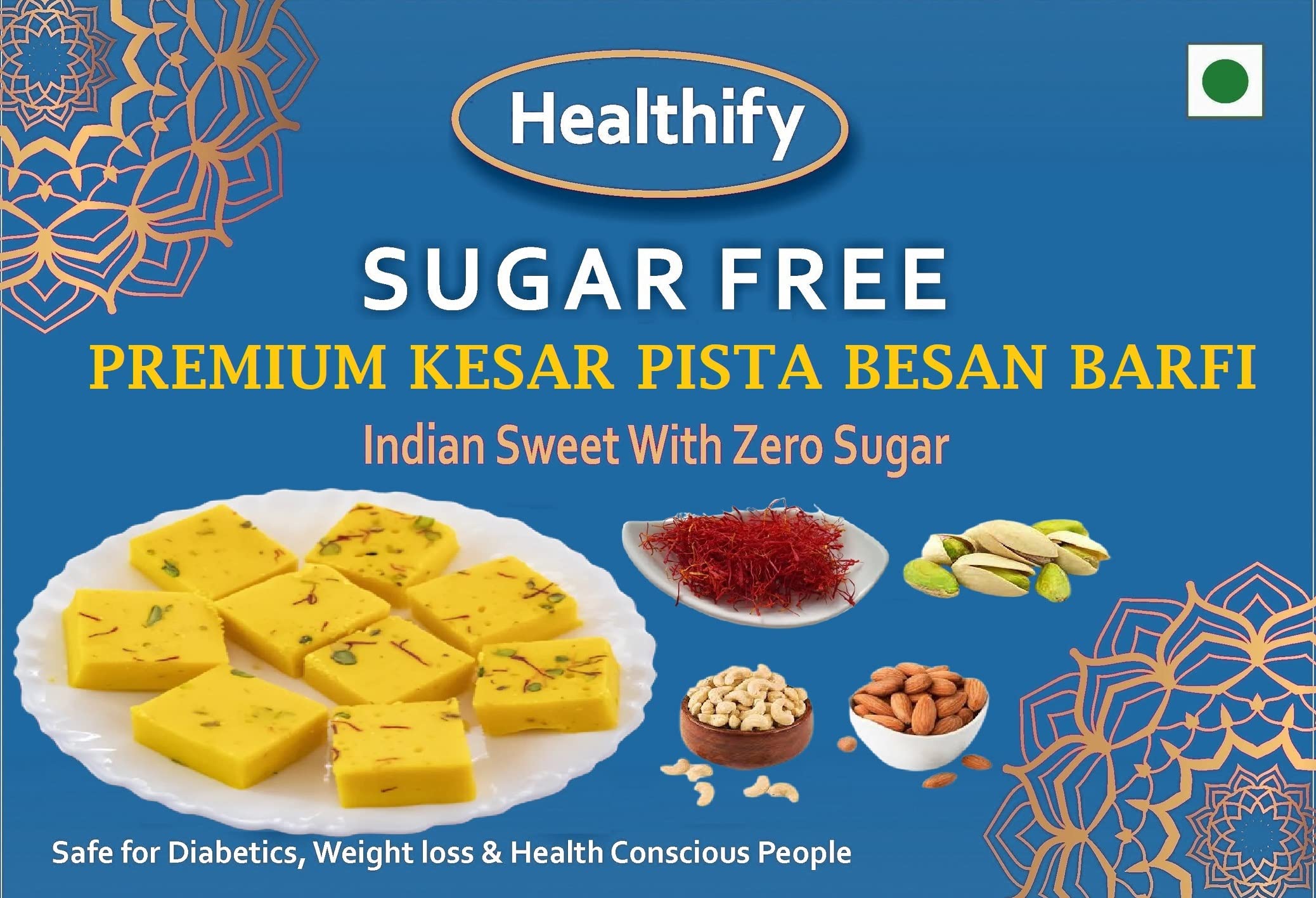 Sugar Free Kesar Pista Besan Barfi (B0BY5WMGWV) Amazon Price History, Amazon Price Tracker