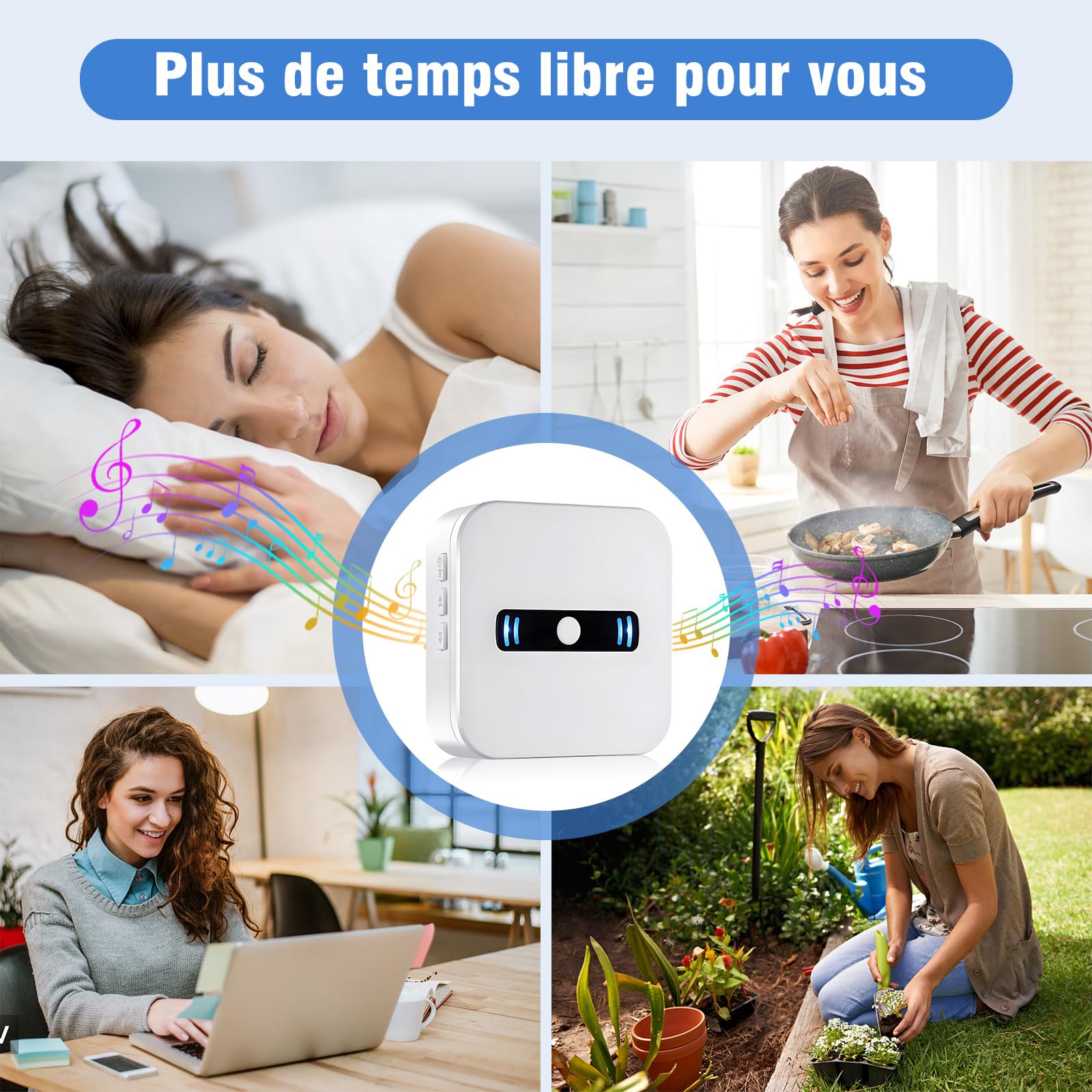 Daytech Alarme Personne Agee,Bouton Alarme Personne Agee,Appel Urgence pour Les Proches Qui Ont Besoin de Soins à Domicile(1 récepteur + 1 émetteur)