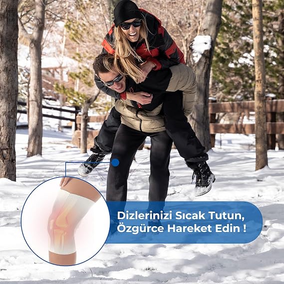 Flexy Medical Yün Termal Dizlik İçlik, Sıcak Tutan Dizlik, Doğal Yün Dizlik, Kışlık Dizlik