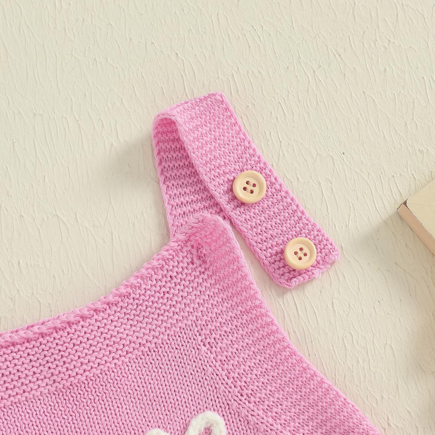 Newborn Sweater Romper Baby Girl Crochet Knit Sweaters Rompers Embroidery Flower Strawberry Outfit Sleeveless Bodysuit - Image 4