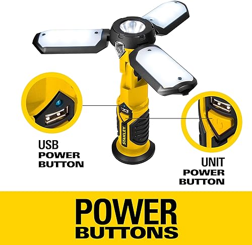 Miniatura 4 de STANLEY SAT3S Satellite luz de trabajo LED de 300 lúmenes recargable con cargador USB