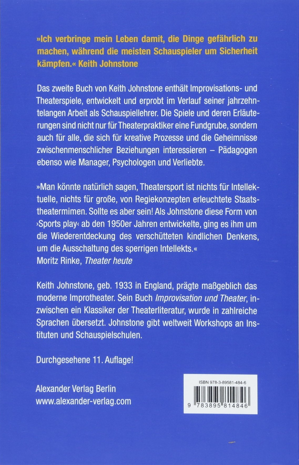 Theaterspiele: Spontaneität, Improvisation und Theatersport