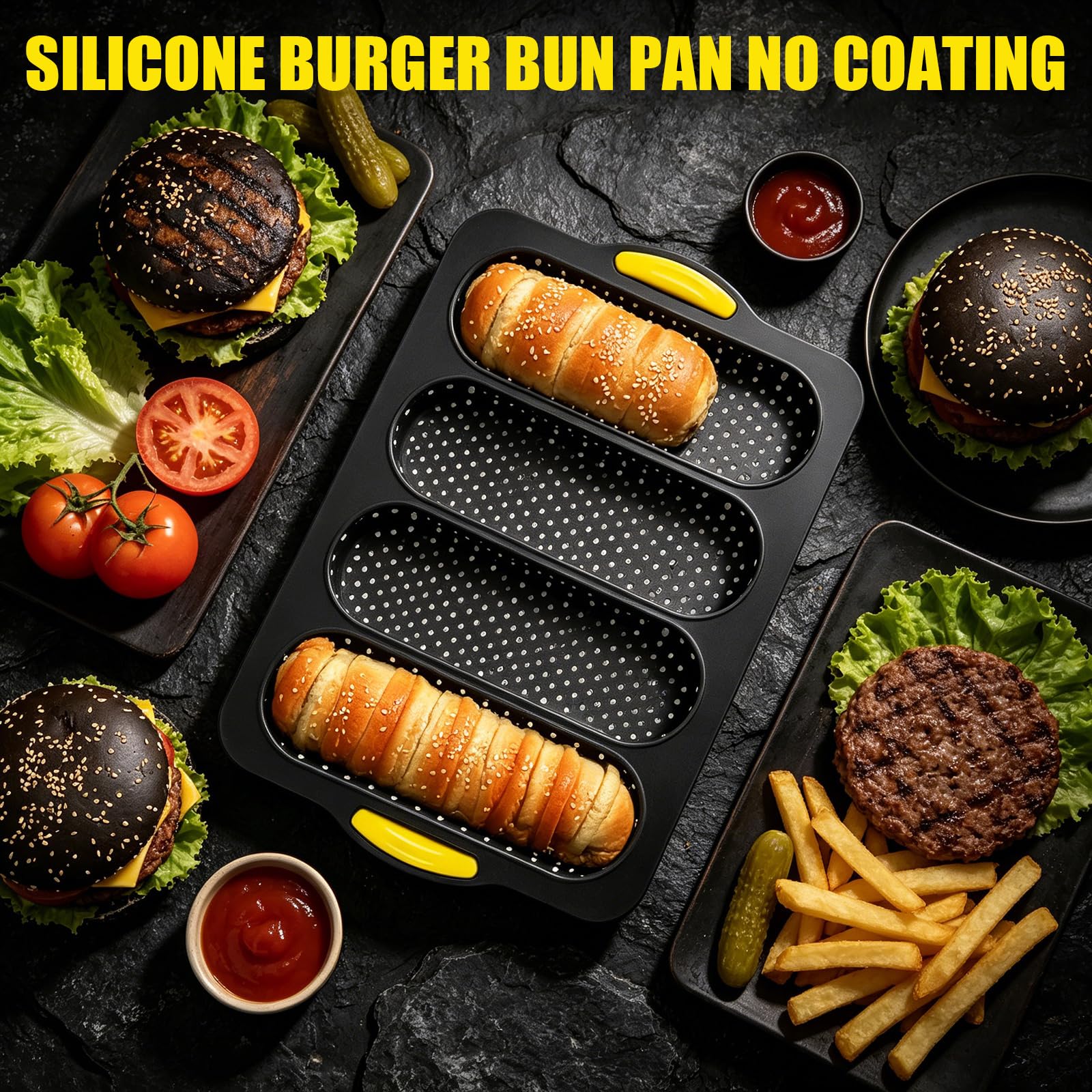 Ensemble d ' ustensiles de cuisson en silicone de qualité professionnelle avec plusieurs cavités, ensemble de cuisson de pain pour différentes formes et tailles de pain, équipement de cuisson