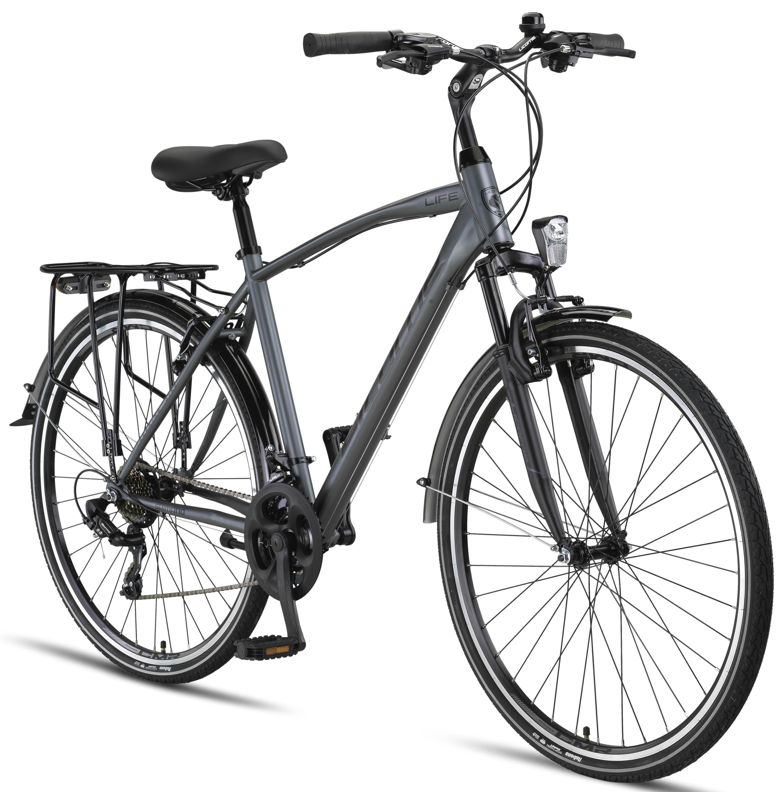 Licorne Bike Bicicleta de trekking premium de 28 pulgadas – Bicicleta para hombre, niño, mujer y hombre – 21 velocidades – Bicicleta de ciudad para hombre – Bicicleta de hombre – Life M-V-ATB