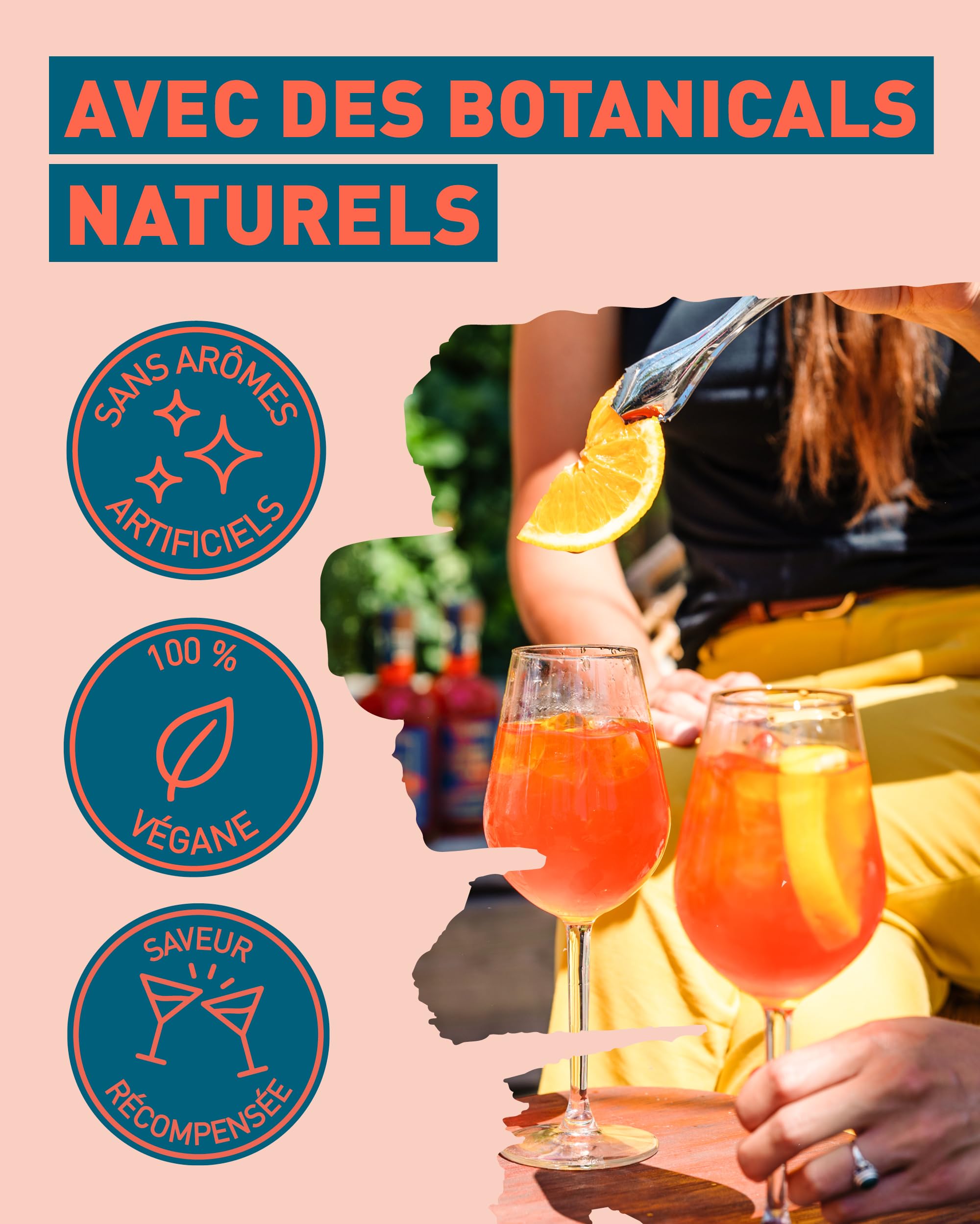 REBELS 0.0% Dolce Spritz Sans Alcool | Distillé deux fois pour un arôme intense | Goût primé | Végan | Botaniques naturels | À mixer pour un cocktail sans alcool | Boisson sans alcool 500ml