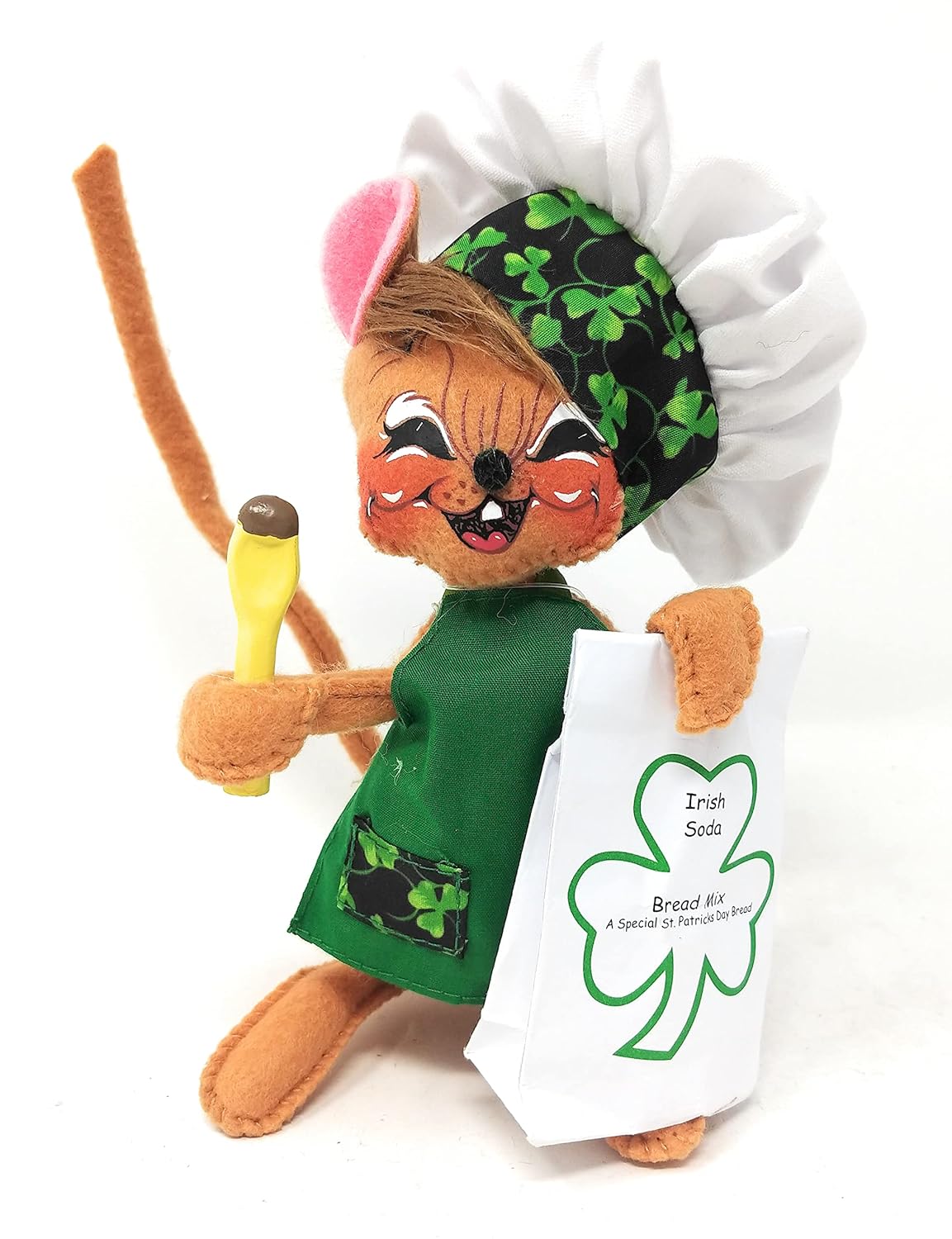 Annalee - 6 in Irish Soda Bread Chef Girl Mouse, A Special St Patrick's Day Bread, 150712