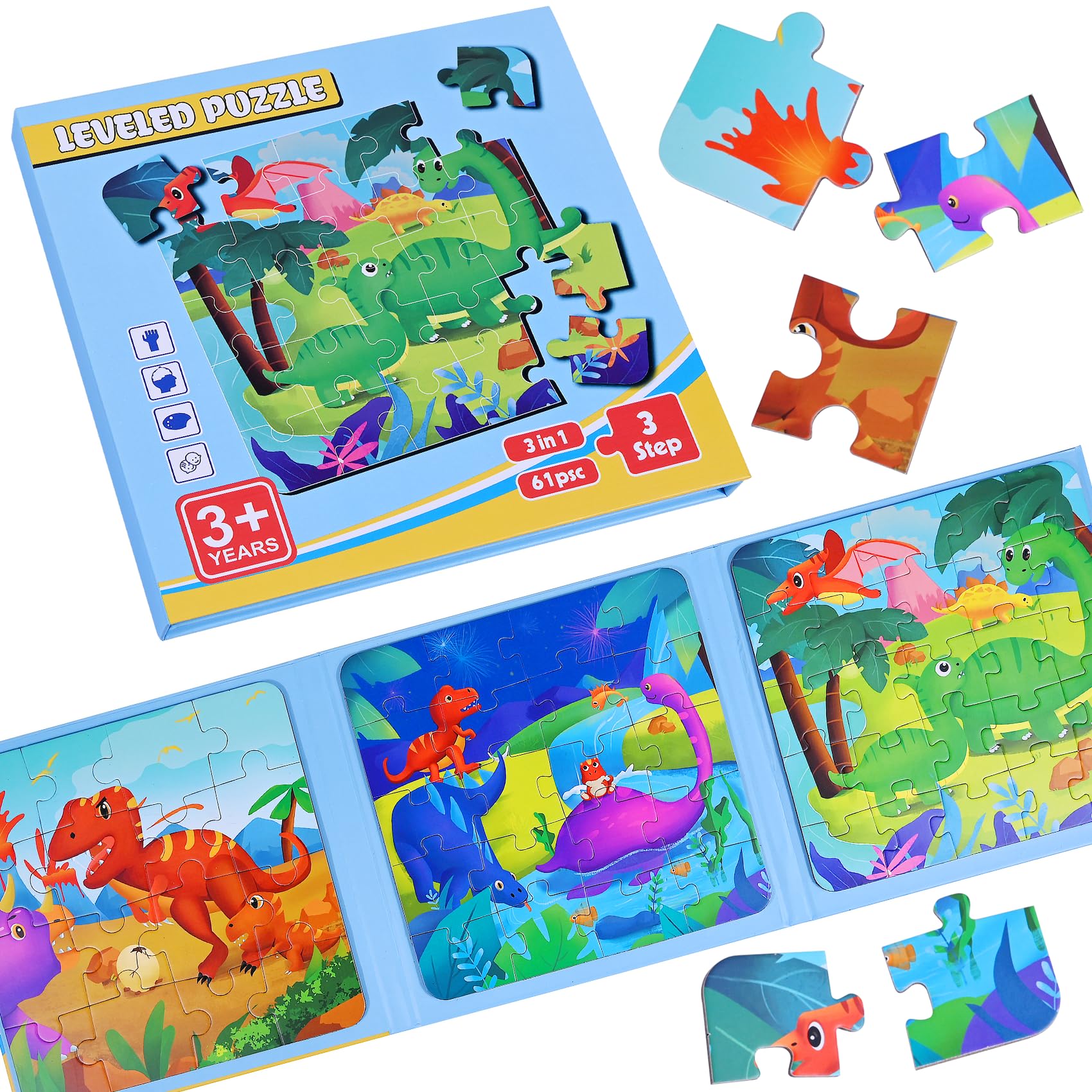Puzzle magnetico 3D per bambini Dress Up Espressione Scatola di latta da viaggio Gioco di puzzle Educazione precoce Immaginazione Giocattoli Regali per ragazze  26
