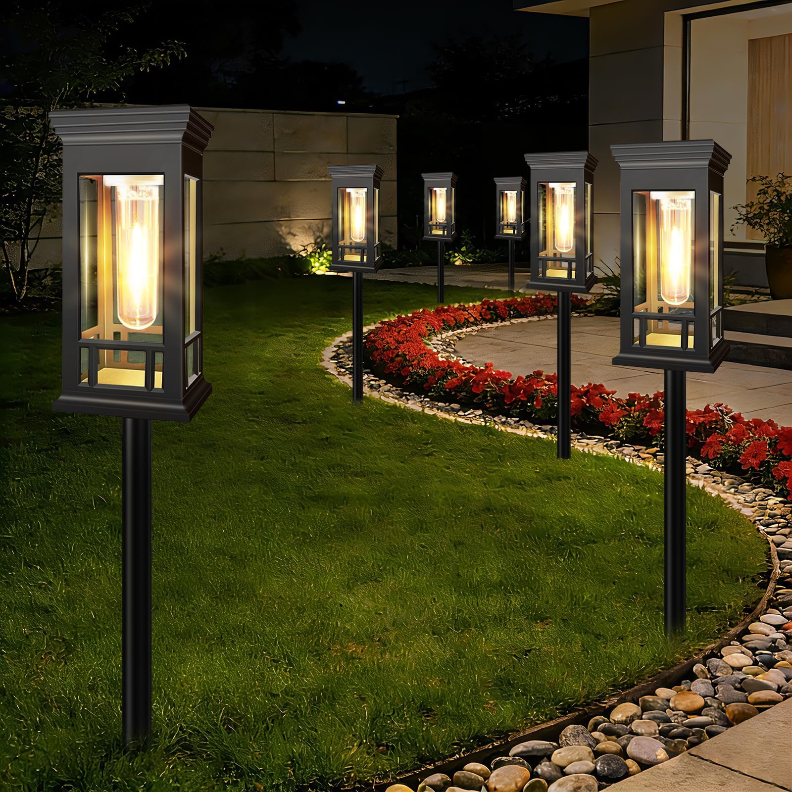 Photo 1 of LORRYTE Solar Pathway Lights, Warm White