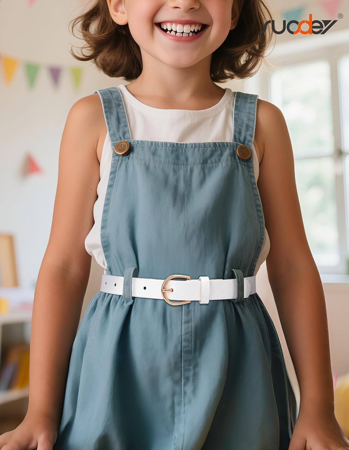 SUOSDEY 3 Pack Kids Belts for Girls Skinny Cute Leather Belts for Teen Little Toddler Girls - Image 6