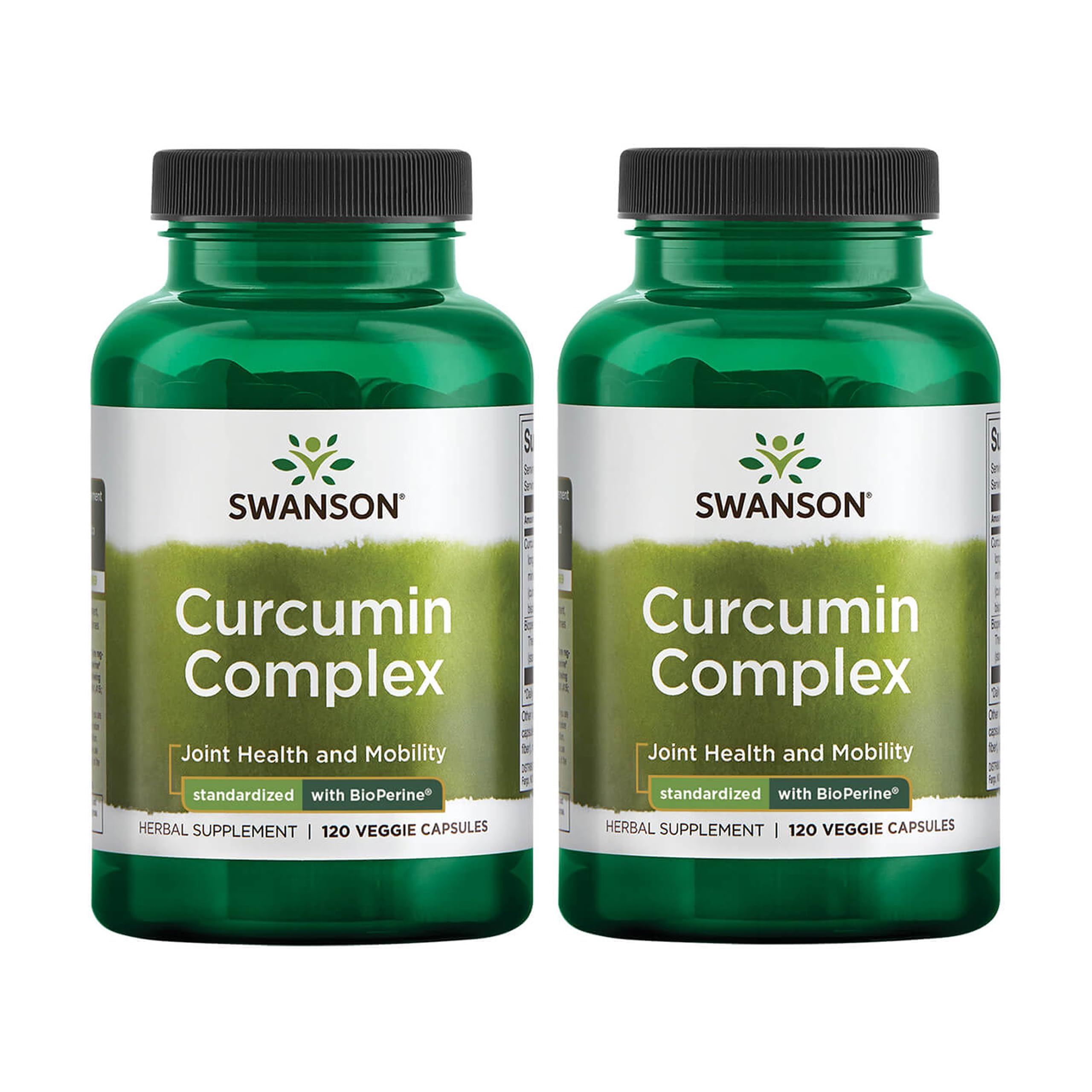 Swanson Curcumin Complex with BioPerine, 120 Veggie Capsules, 2 Pack 120 Count (Pack of 2)