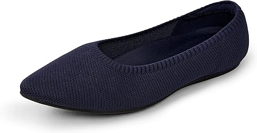Arromic Pointed Toe Flats Shoes for Women, Washable Knit Ballet Flats Shoes with