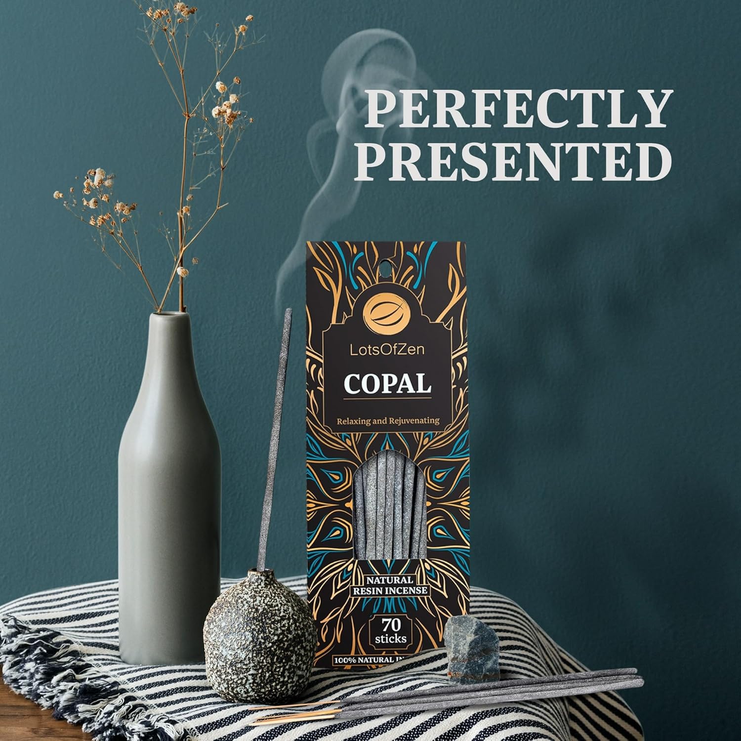 Copal Incense Sticks (70 Pack) – Long Burning White Copal Resin Smudge Kit for Cleansing, Meditation, Rituals & Home Energy Refresh - Image 6