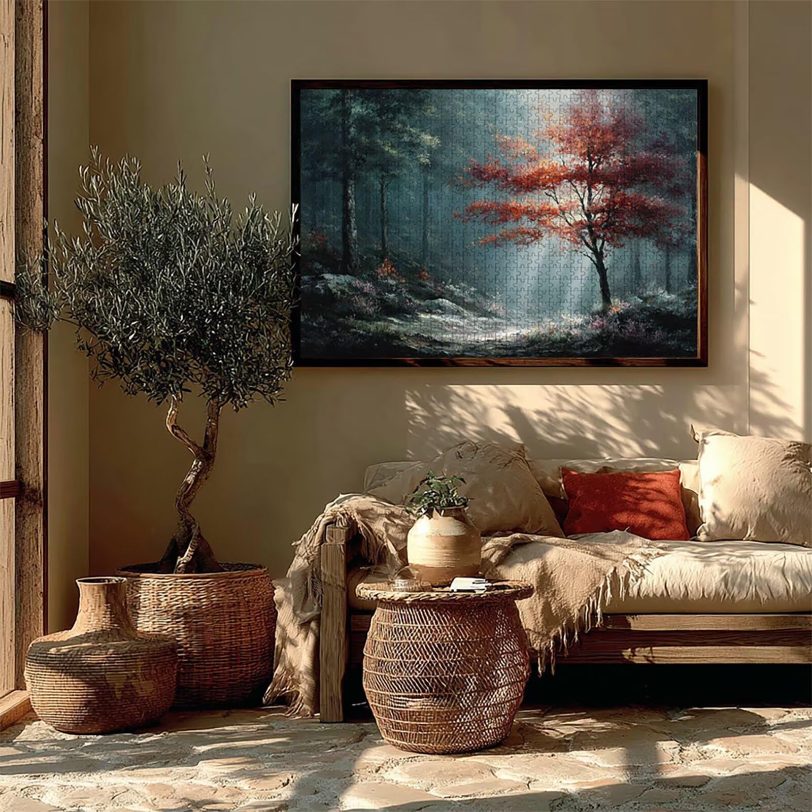 Arbre Puzzle 2000 pièces Adultes, Puzzle Bois 99x70cm, Adultes Jeu éducatif Défi énigme avec Une Boîte d'emballage Exquise, Jeu Relaxant Détente Collection, Cadeau Fille, Decoration, (Planter) P-1634
