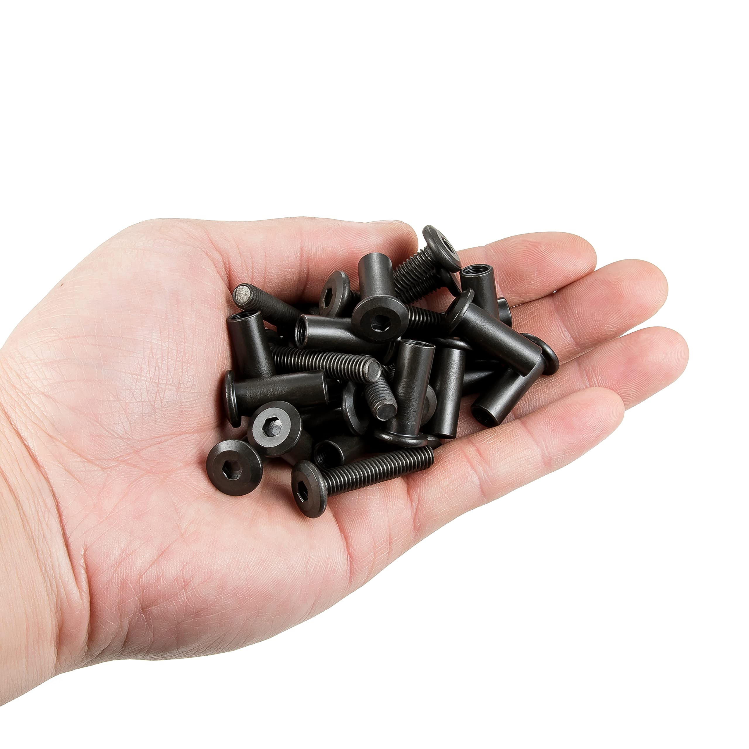 Black Furniture Connector Bolts - 40 Sets -6 Black Furniture Connector Bolts - 40 Sets -6