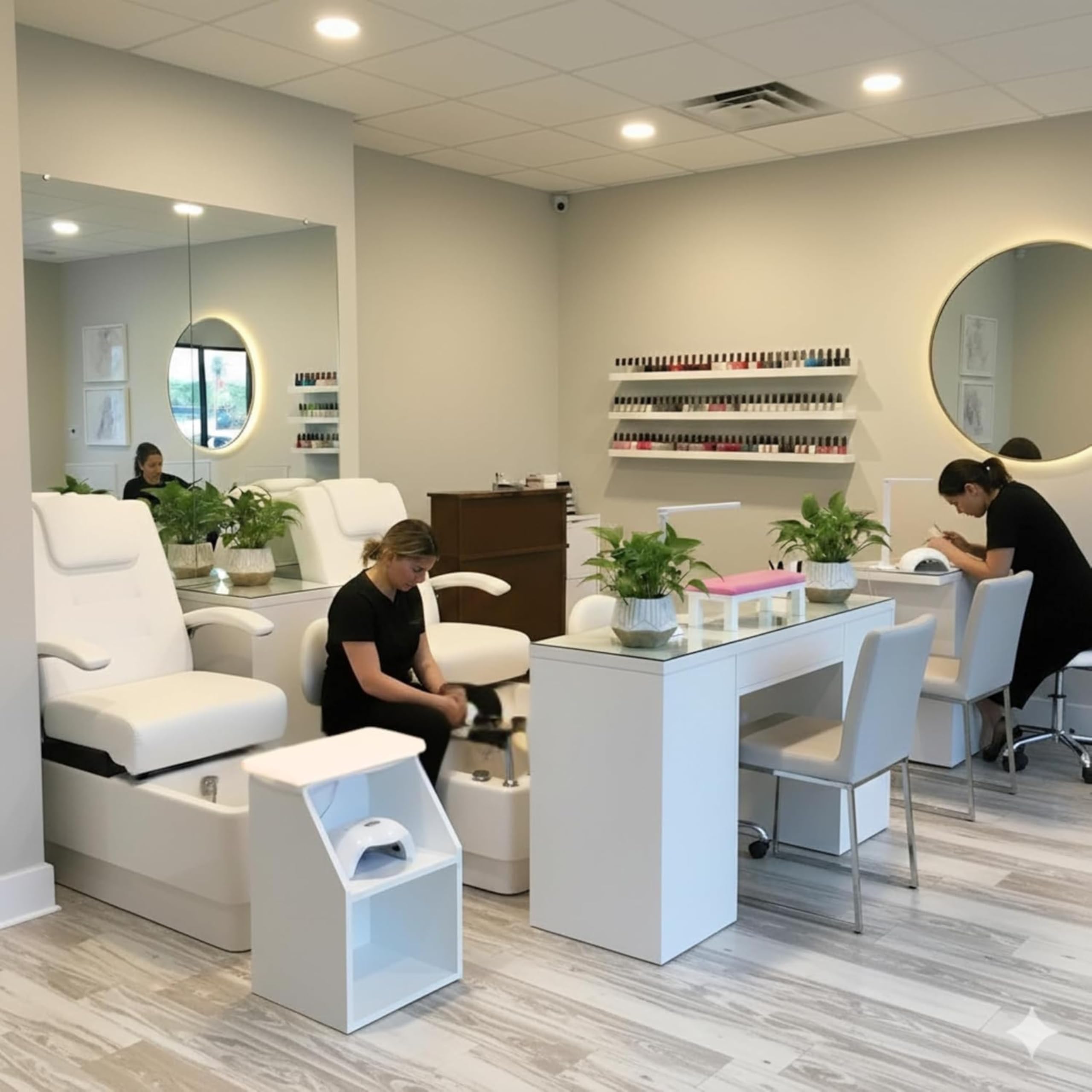 Reposapiés Pedicura Profesional Soporte Ergonómico para Salón de Uñas | Antideslizante, Listo para Usar, Fabricado en España | Estética y Manicura Profesional, Blanco