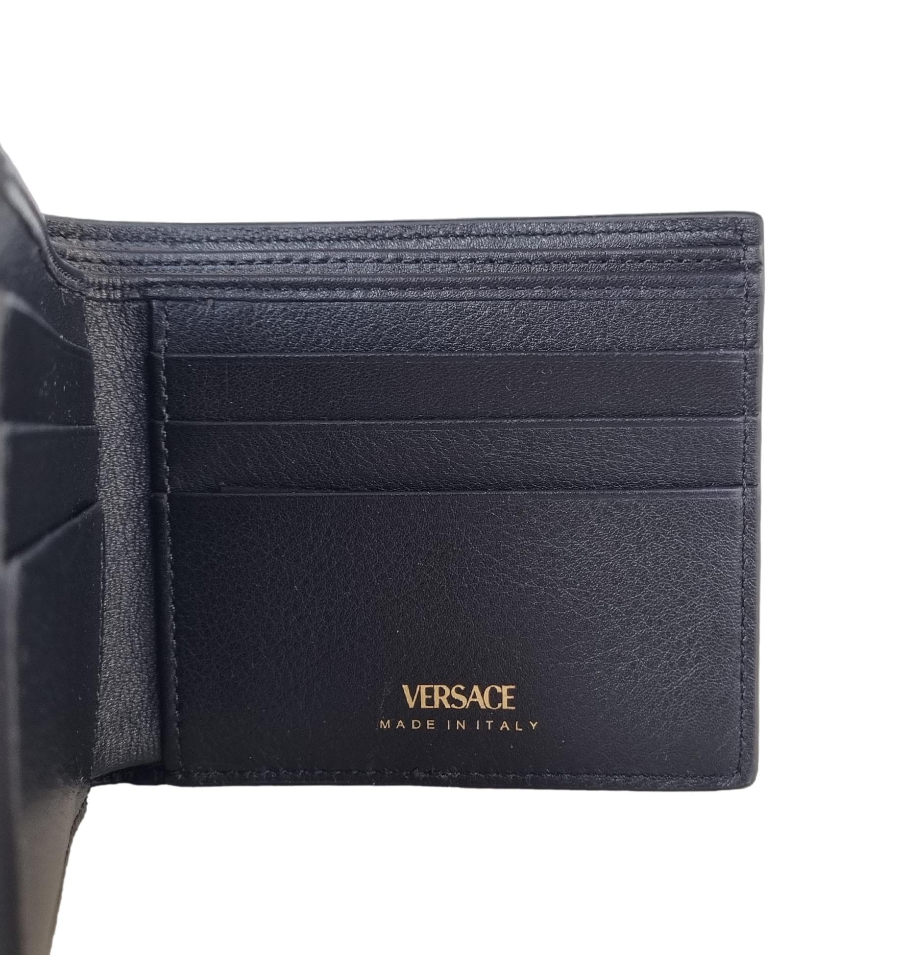 Versace cartera DPU2463 negro oro medusa