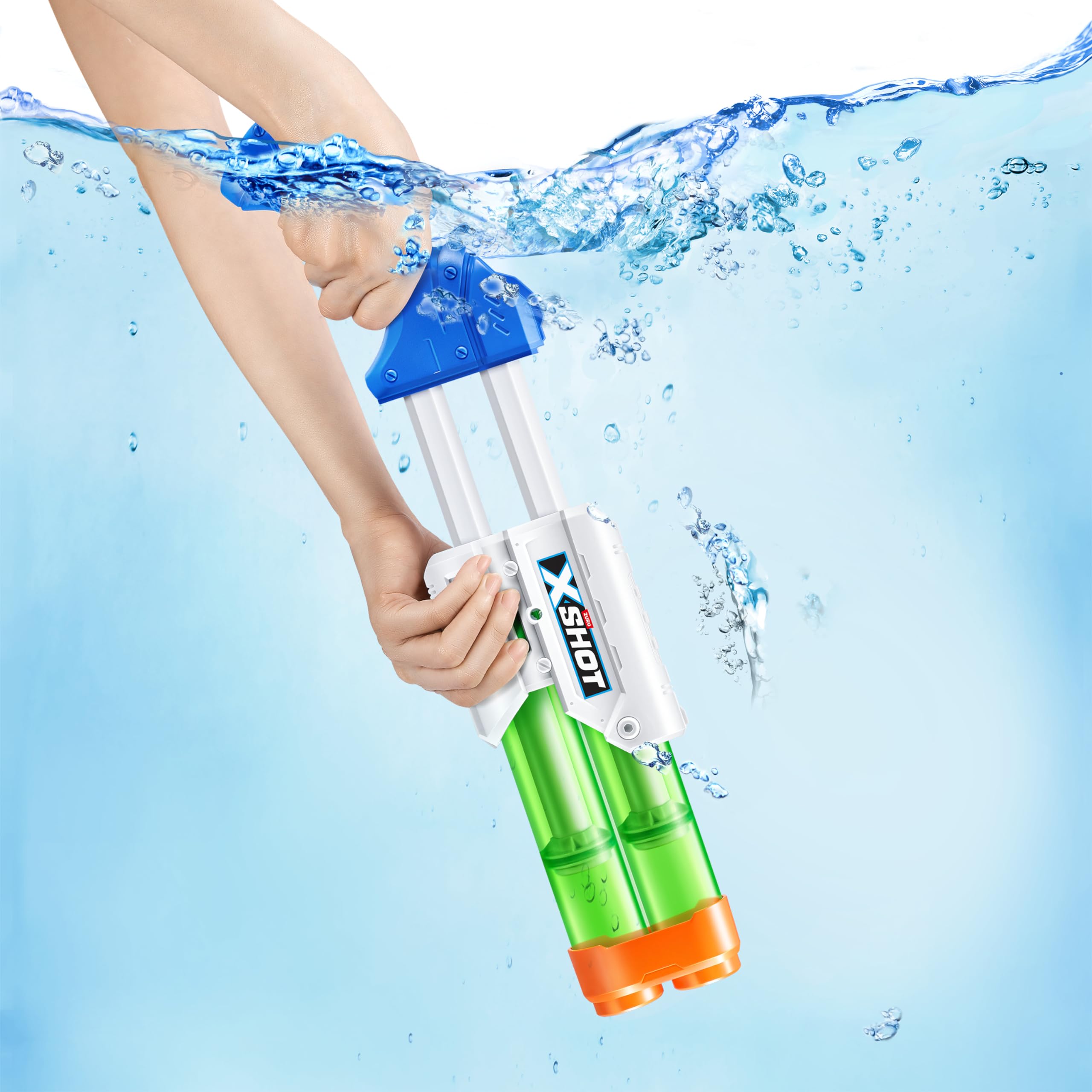 XSHOT ZURU Dual Play Water Blaster mały Dual Stream Blaster, zabawka wodna dla dzieci, nastolatków i dorosłych