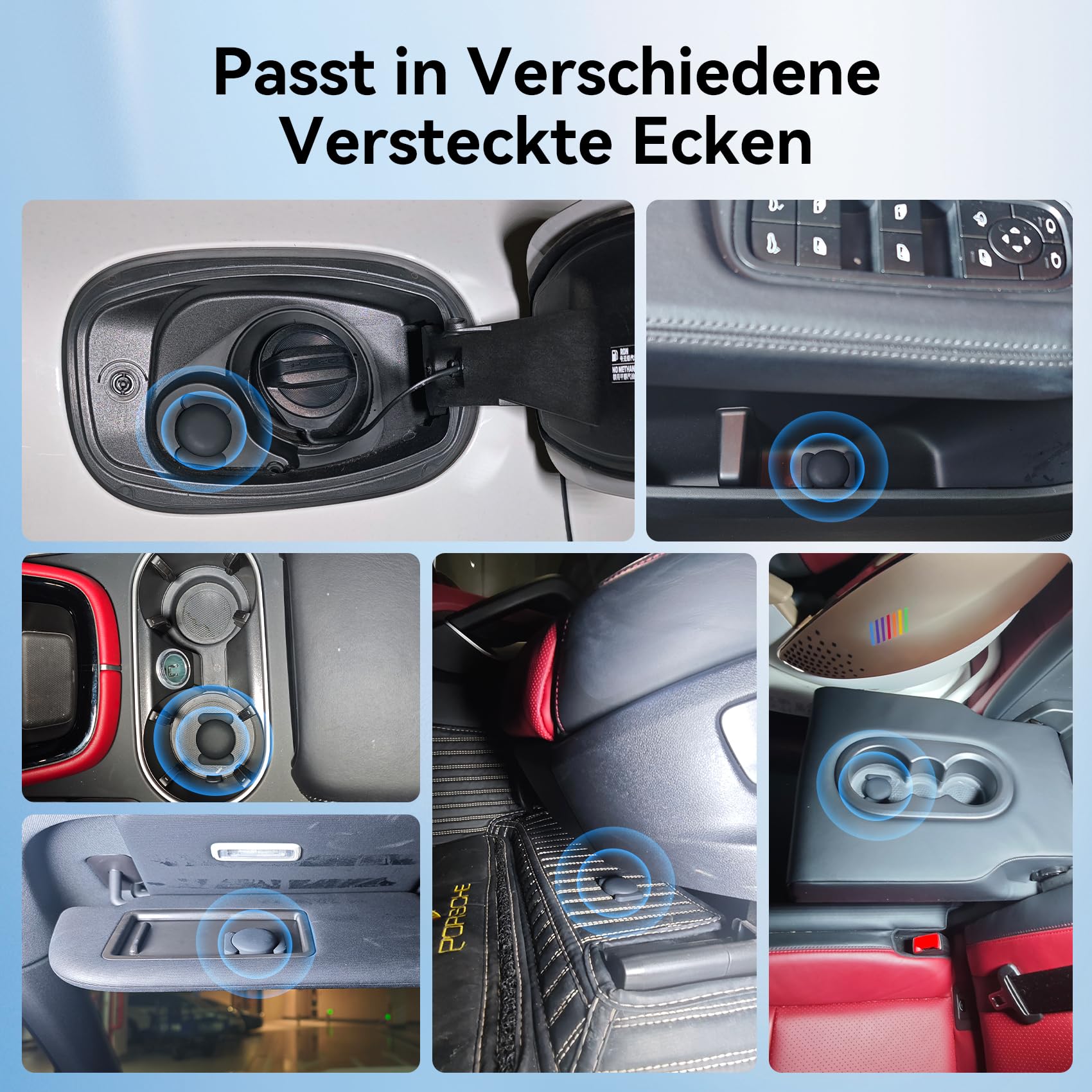 GPS Tracker für Auto,Magnetischer GPS Tracker ohne ABO,Fahrzeuge Echtzeit Tracker Kompatibel mit iOS und Android,Langlebige Batterie, IP68 Wasserdicht,Versteckter Tracker für Auto (Schwarz)