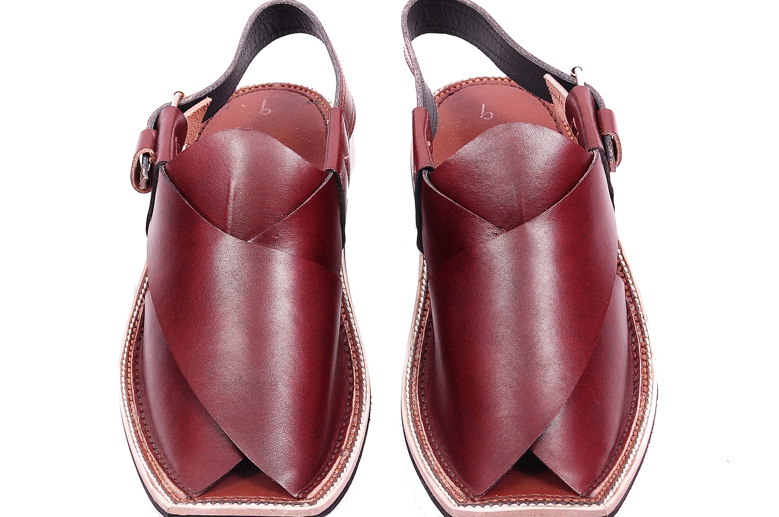 Peshawari Sandal for Men - Burgundy-image-6