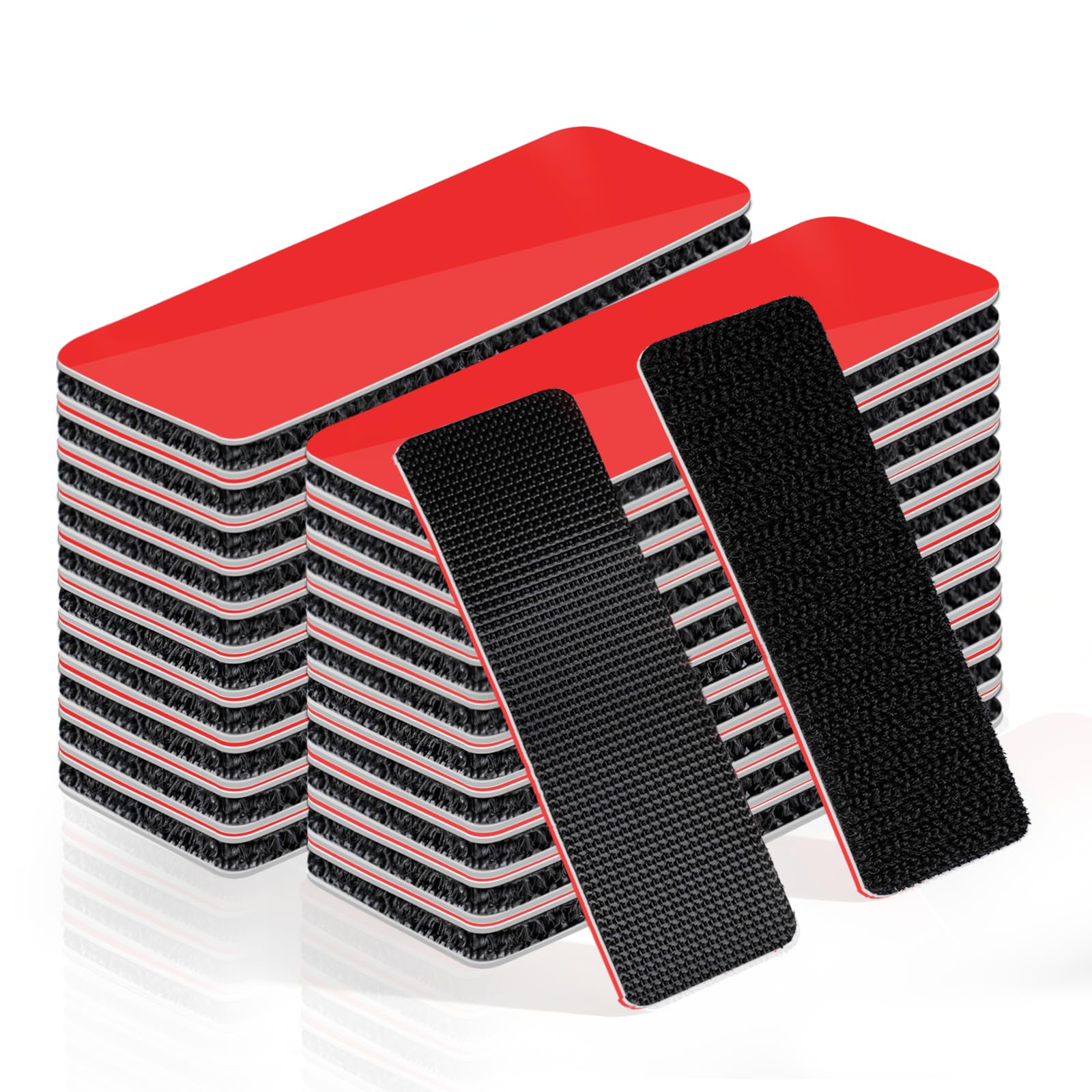 LLPT Heavy Duty Hook and Loop Strips with Adhesive | 20 Sets Strong Back Adhesive Mounting Tape | 30 x 82mm | Double Sided Sticky Strips for Outdoor or Indoor Use(HLS3020)