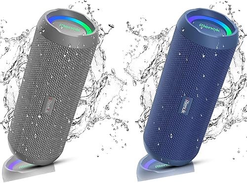 Miniatura 1 de RIENOK Altavoz Bluetooth portátil 30 W emparejamiento dual estéreo inalámbrico verdadero sonido HD IPX7 impermeable deportes al aire libre ducha