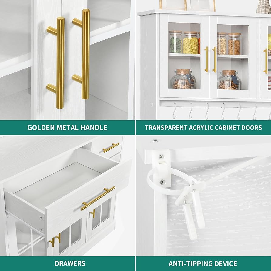 tami3✕2 Amazon.com: YITAHOME 71'' Kitchen Pantry Storage Cabinet