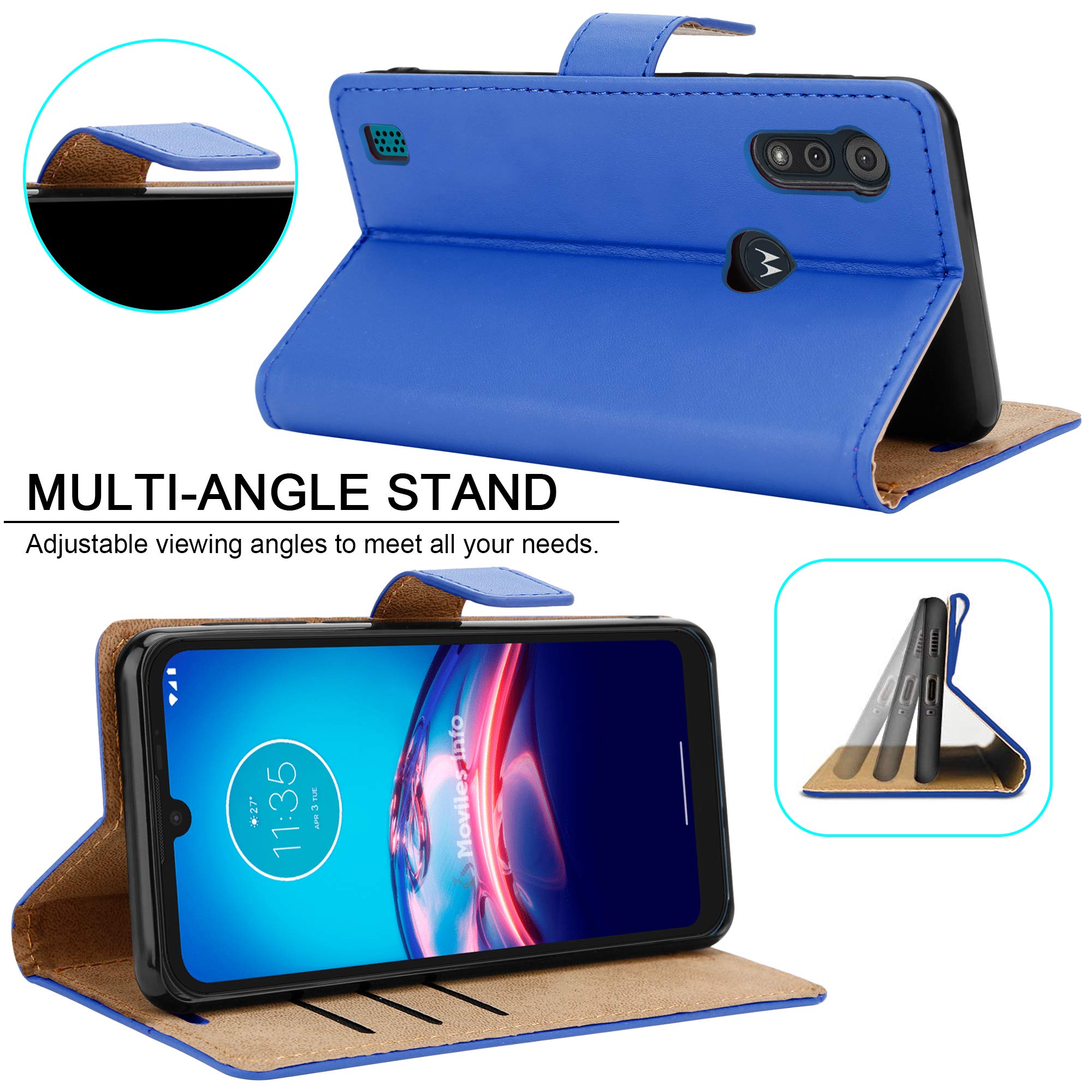 Case For Motorola Moto E7i Power XT2097 Leather Magnet Flip Wallet Phone Cover - Picture 14 of 36