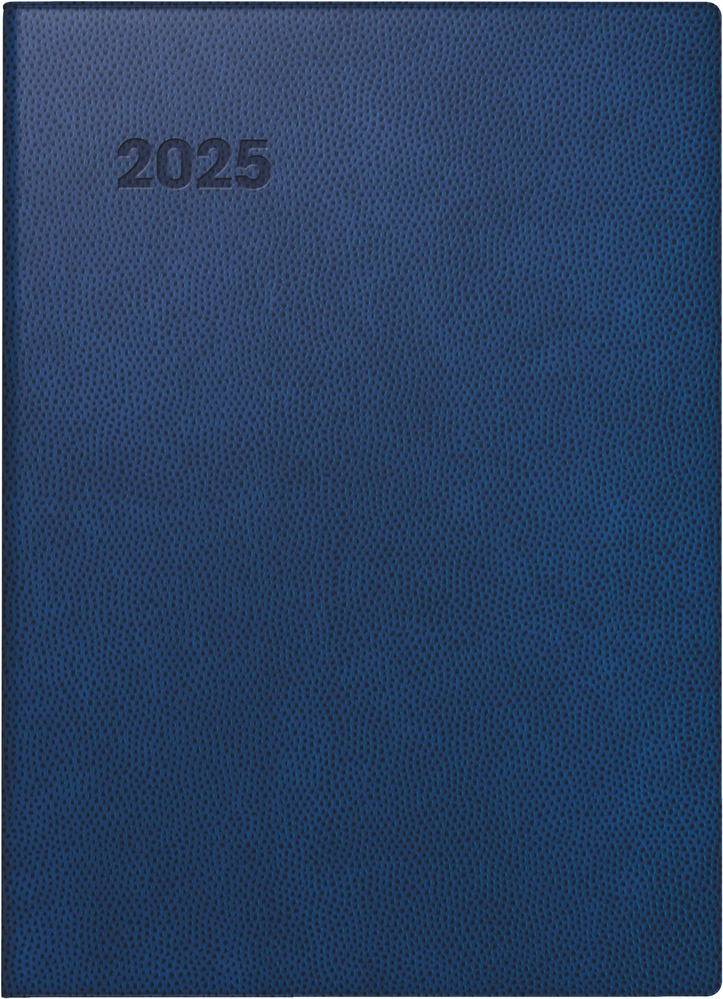 BRUNNEN Pocket Diary Model 731 (2025), 2 Pages = 1 Week, A6, 176 Pages, Plastic Cover, Dark Blue