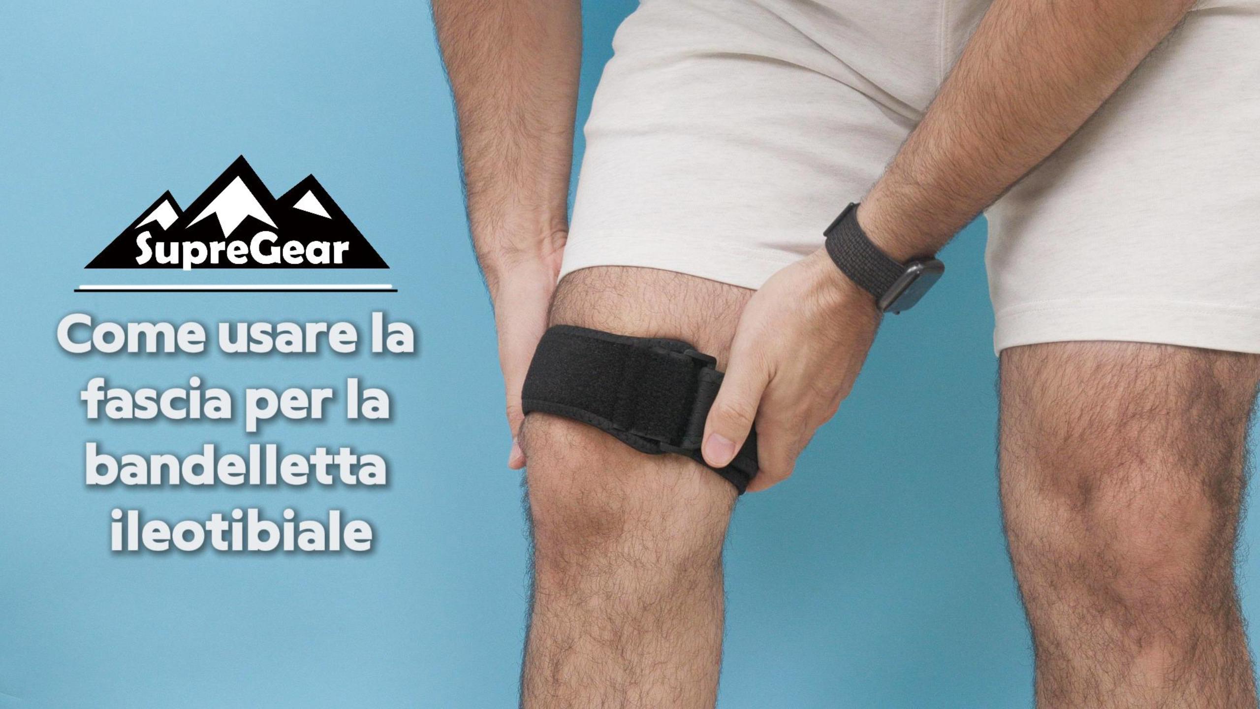 SupreGear Fascia Per Ginocchio Regolabile - Supporto Per Tendinite E Sindrome Della Banda Ileotibiale