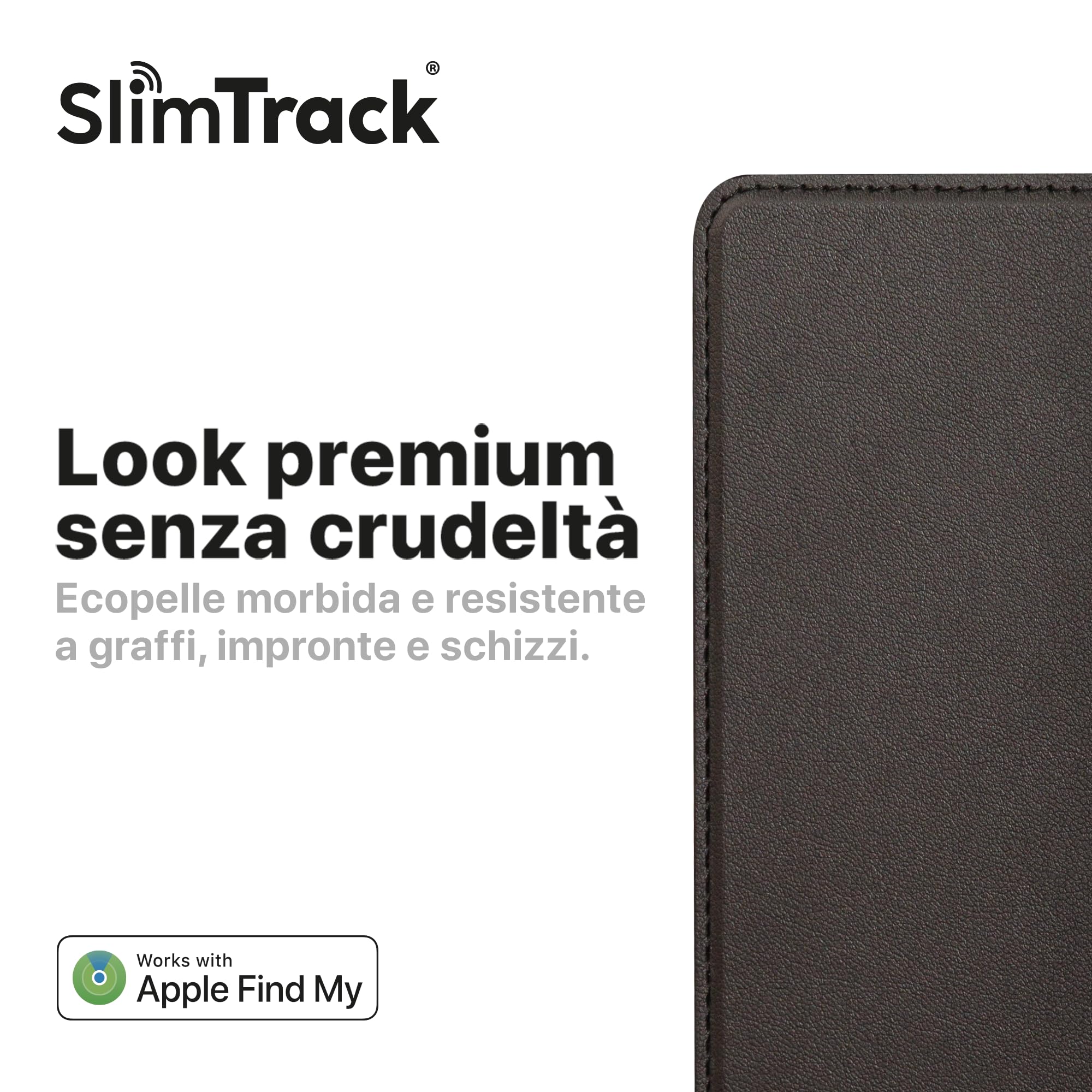 SlimTrack Cover Passaporto Smart con Apple Find My, Ricarica Wireless, Pelle PU Premium, Design Ultra Sottile, Protezione RFID