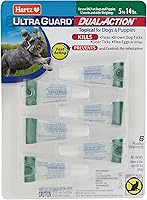 Hartz UltraGuard Dual Action Flea & Tick Topical for Small Dogs 5-14 lbs - 6 Month Supply, Kills on Contact