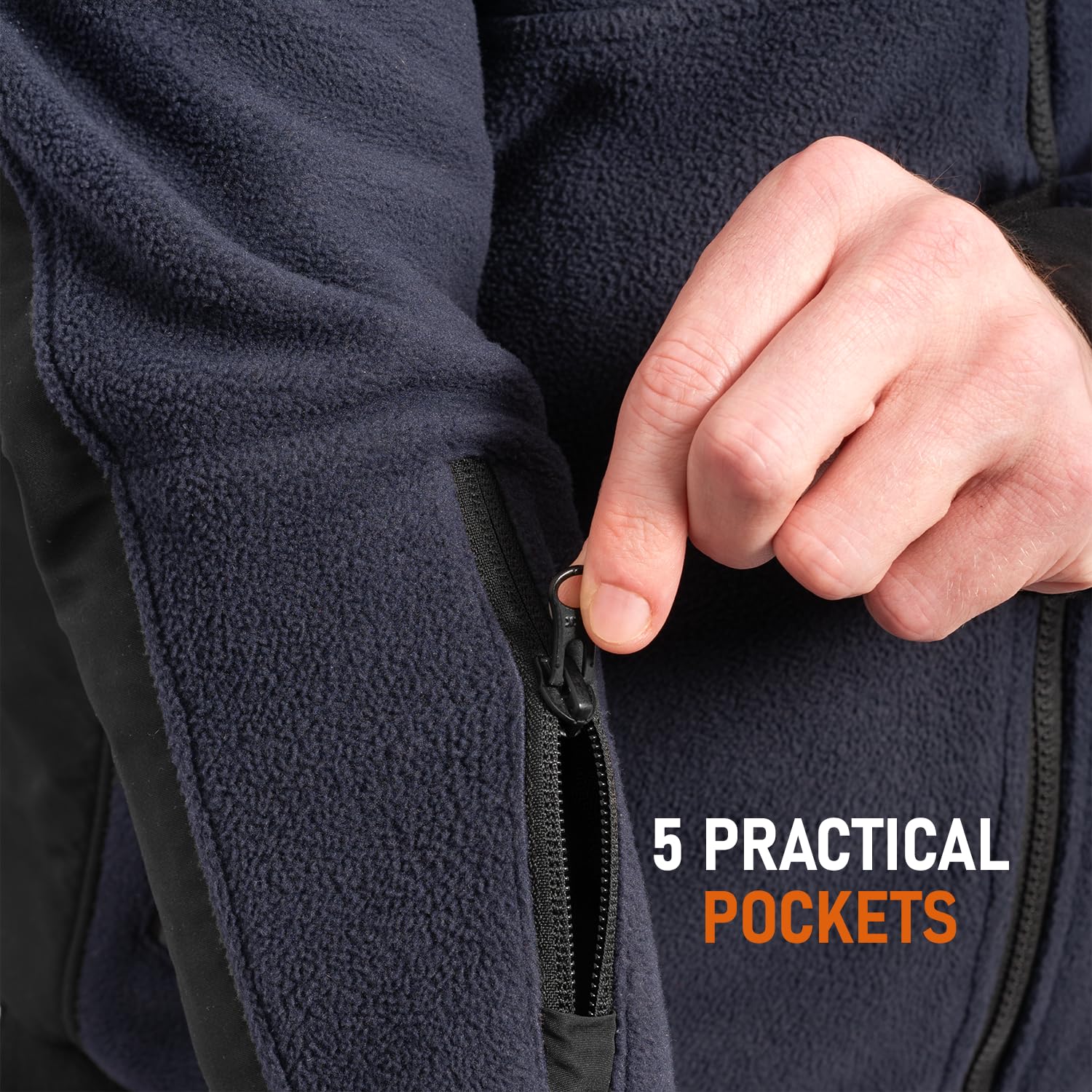 ACE Schakal Giacca in pile Slim Fit - Giacca outdoor per ciclismo, escursionismo e trekking - sportiva e calda