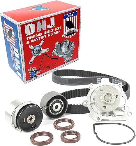 Miniatura 1 de DNJ TBK338WP Kit de correa de distribución con bomba de agua para Chevrolet, Pontiac, Saturn Astra, Aveo, Aveo5 1.6L-1.8L L4 16V DOHC 1796cc