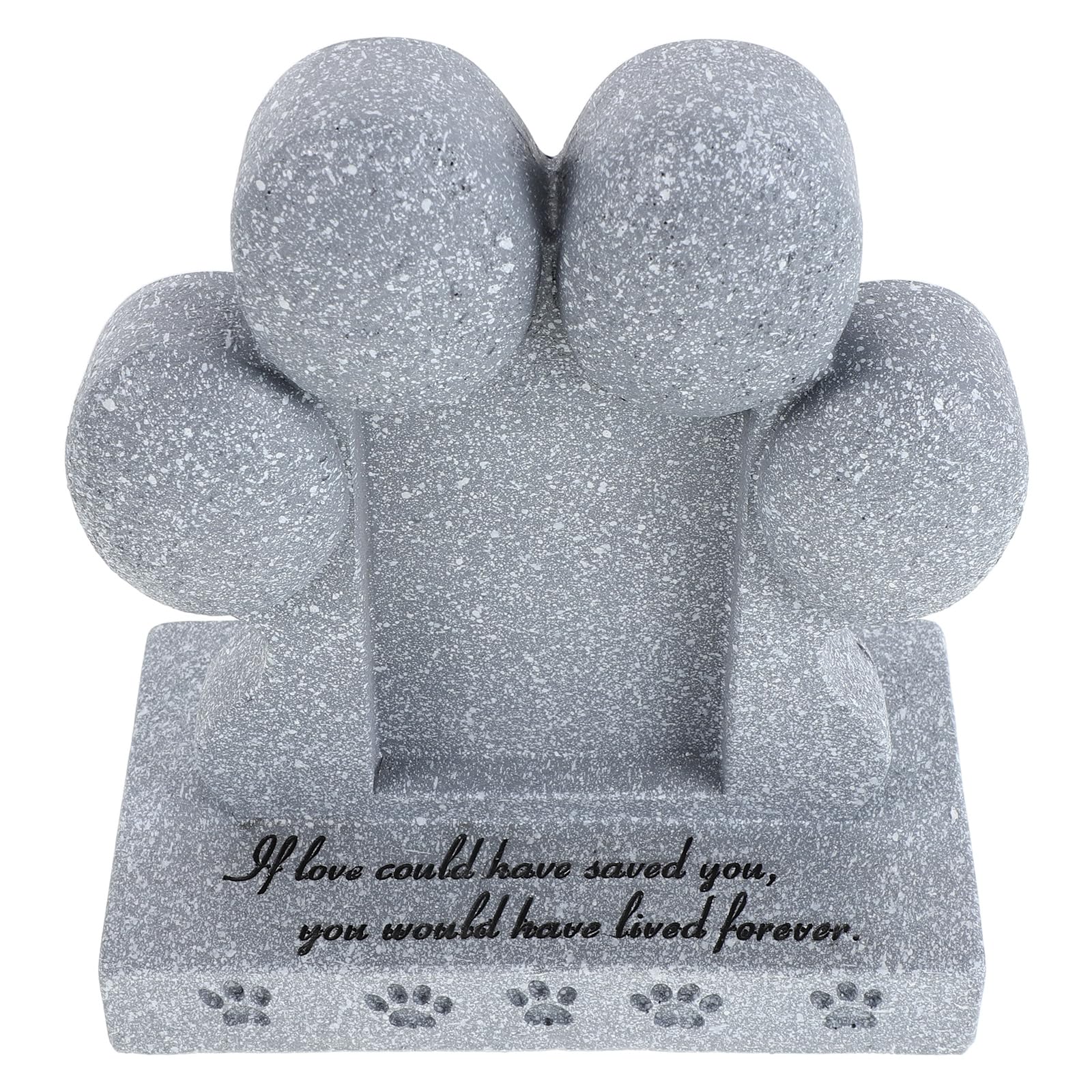 Lápida para mascota duradera contra el clima, piedra conmemorativa gris de jardín