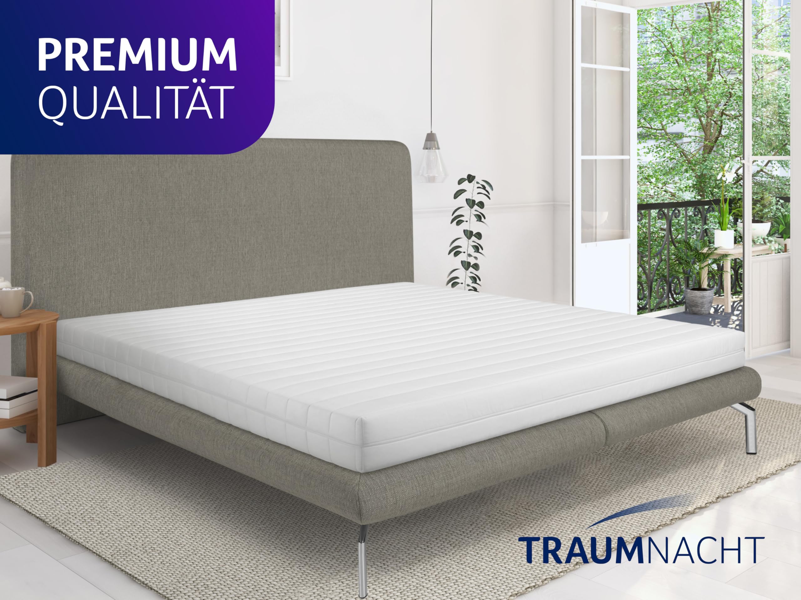 BMM Matras 200 x 190 cm Classic 19, hardheidsgraad H3 middelhard, Oeko-Tex gecertificeerd, ergonomisch matras met 7 zones, hoogte 19 cm, matrassen geproduceerd in Duitsland