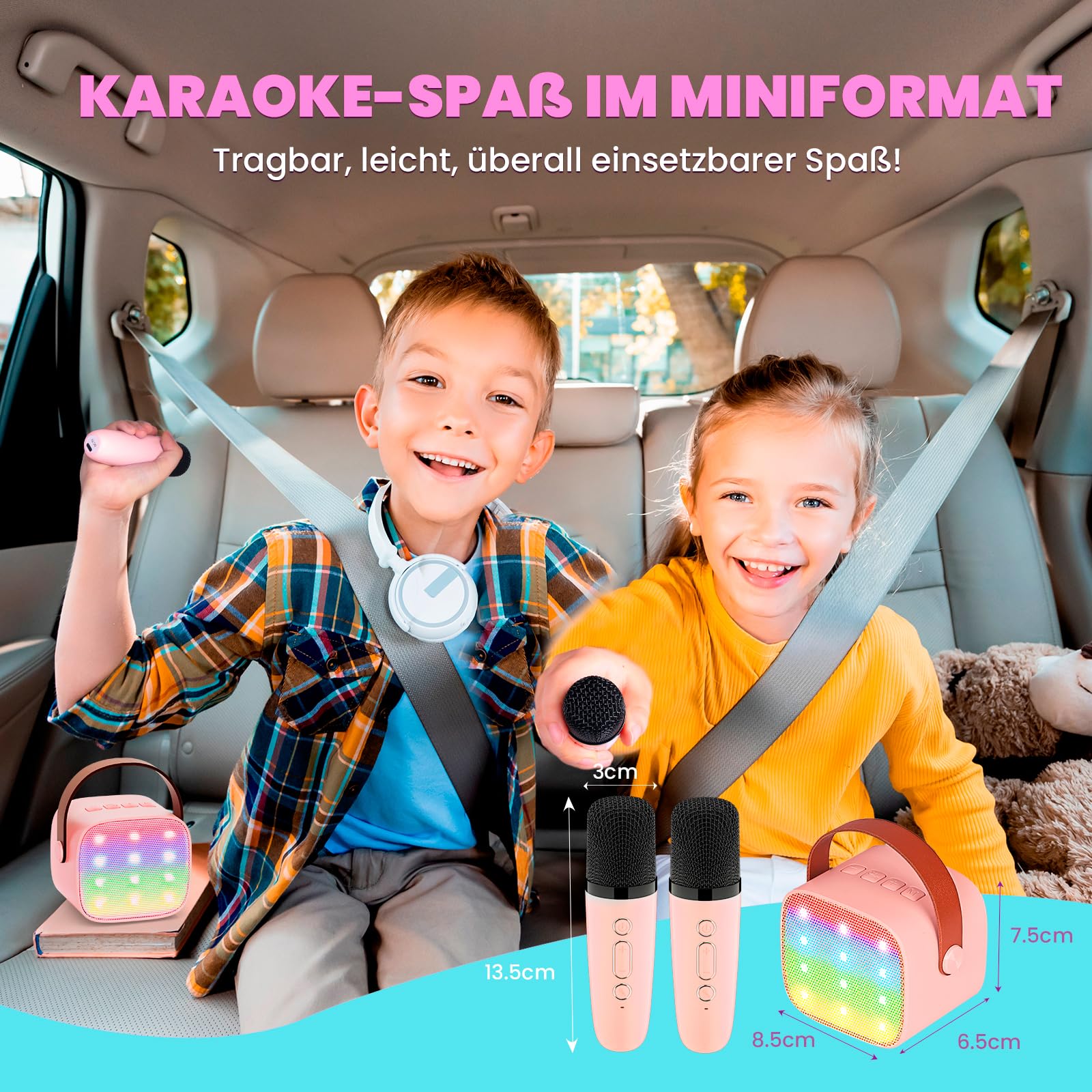 Karaoke Achine For Kids,2024 New Ini Portable Karaoke Toys, Karaoke