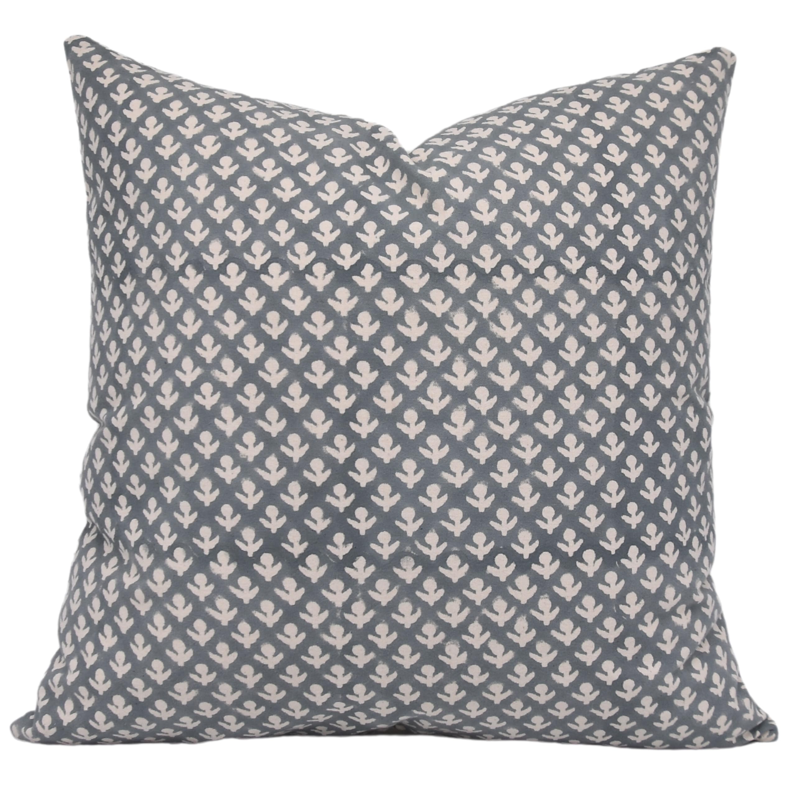 Fabritual Handloom Block Print Thick Cotton 18X18 Inch Throw Pillow Case Cushion Cover for Sofa, Couch and Bed, Fall Decoration, Farmhouse, Outdoor,