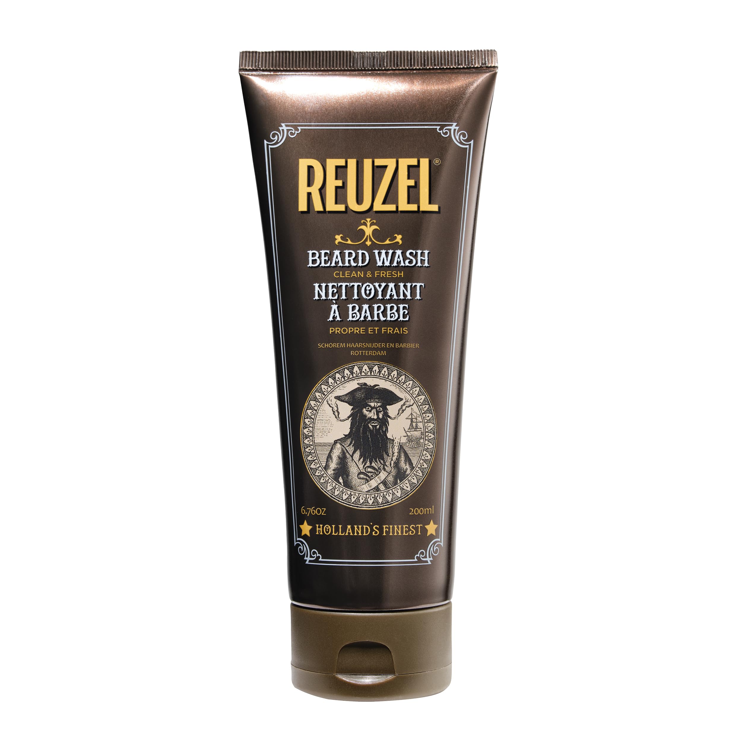 Reuzel Clean and Fresh Beard Wash - Light, Citrus Mint Scent - Cleanses and Conditions Beard - Gently Removes Residue - Keeps Beard Moisturized - Won't Clog Pores - Vegan Formula - 200 ml
