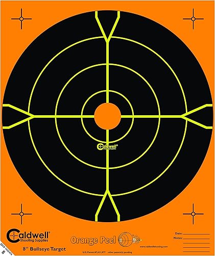Miniatura 5 de Caldwell - Objetivos de diana de color naranja con material de descamación, adhesivo fuerte y múltiples tamaños para exteriores, rango, tiro y caza