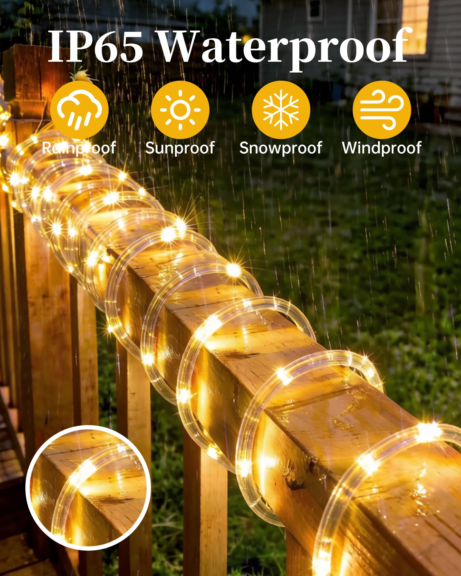 Jiubiaz Catena Luminosa 10m 100LED 8 Modalità Luci Per Festa Natale Matrimonio Decorazione Bianco Freddo 89060410