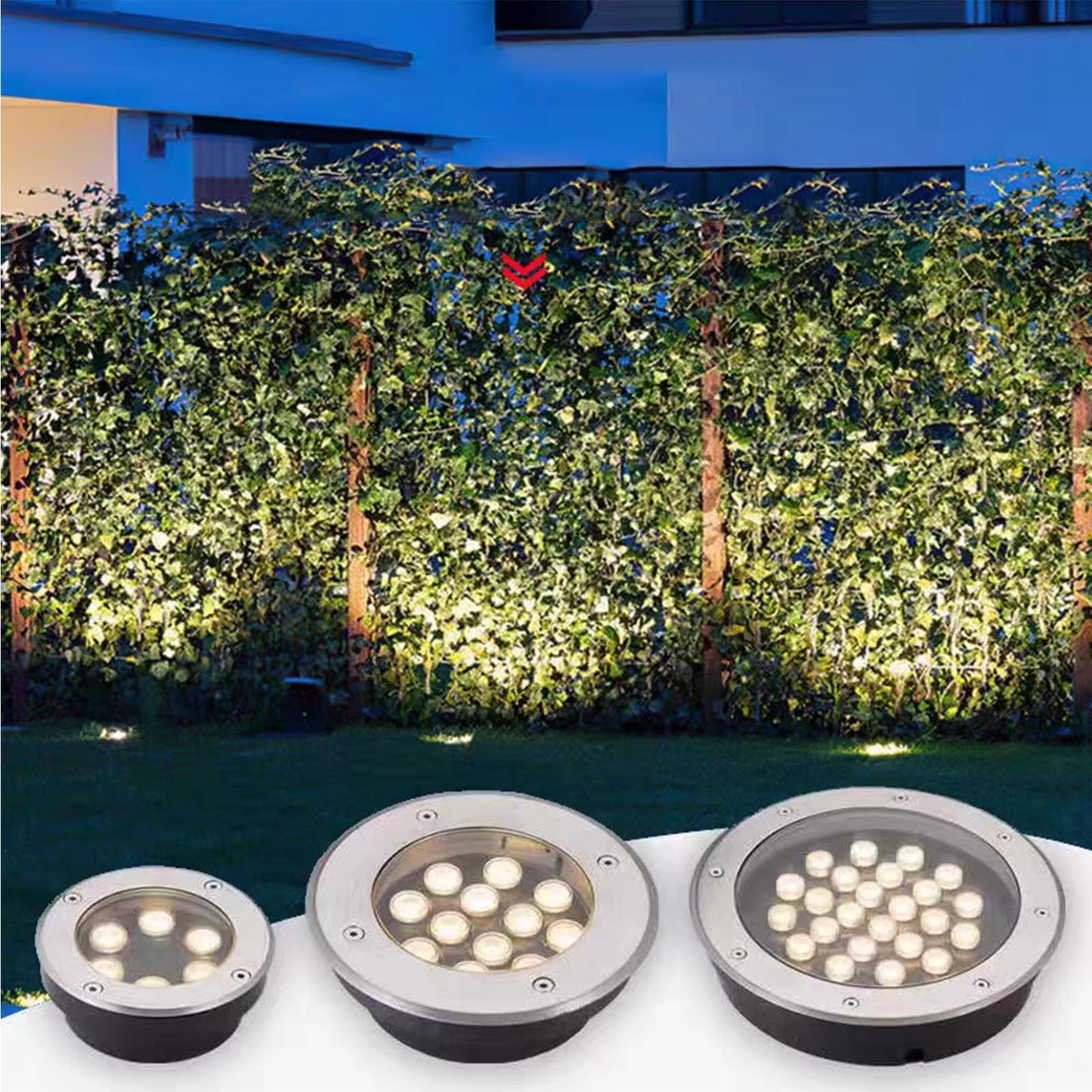 Foco LED empotrable for exteriores de 220 V, IP67, resistente al agua(Green,3W(80mm*40mm))