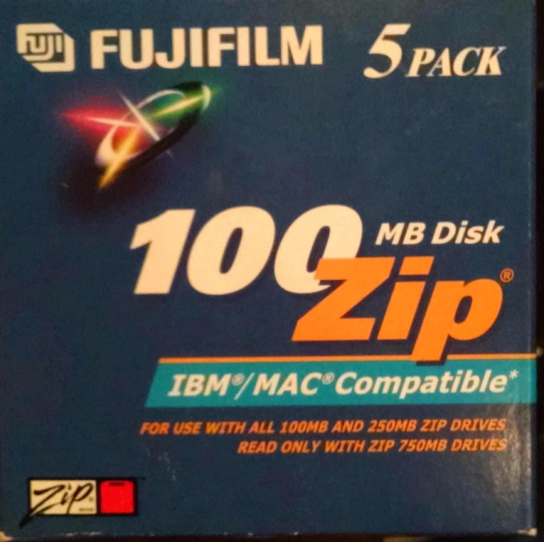 FUJIFILM 5PK ZIP  īƮ 100MB-PC  MAC FMT(25275005)