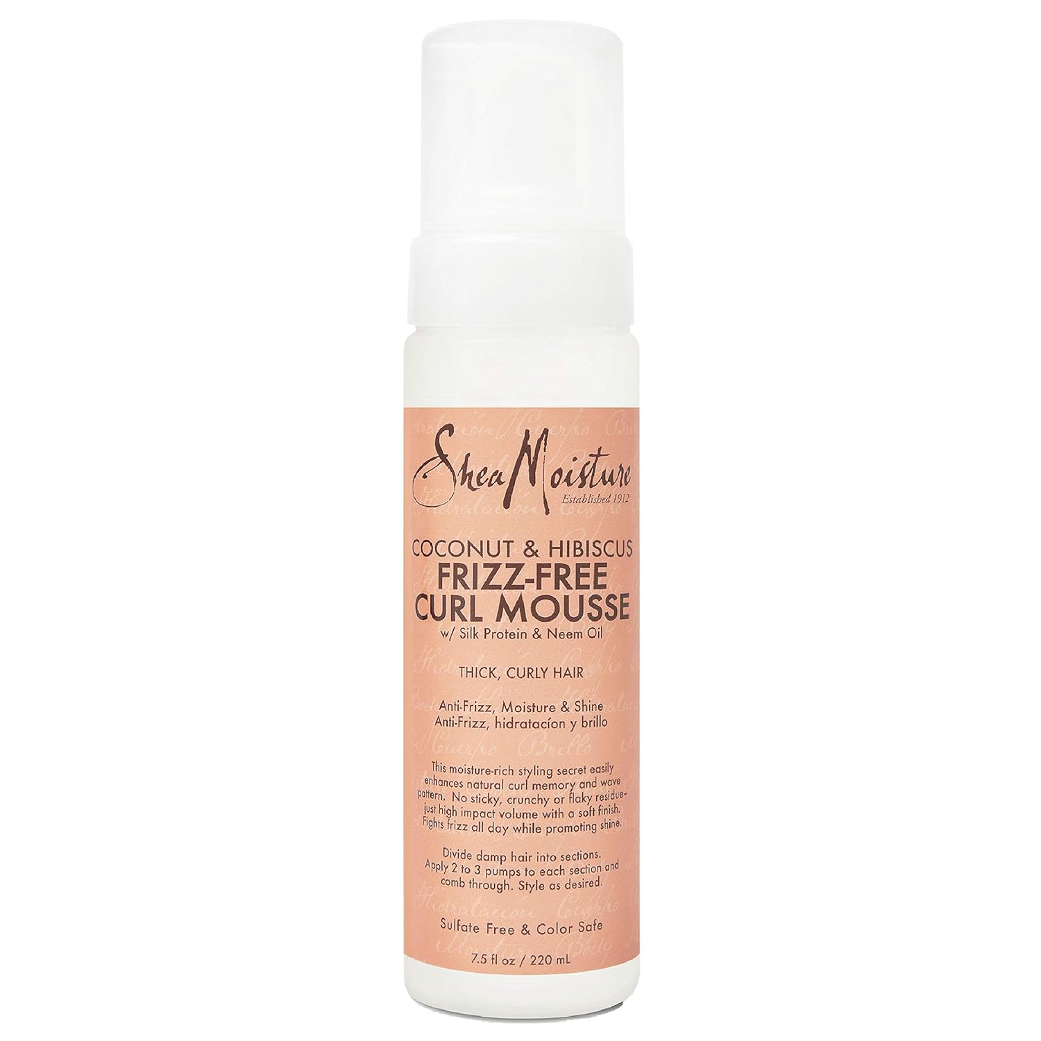 Sheamoisture Curl Mousse for Frizz Control Coconut and Hibiscus with Shea Butter 7.5 oz : Beauty & Personal Care